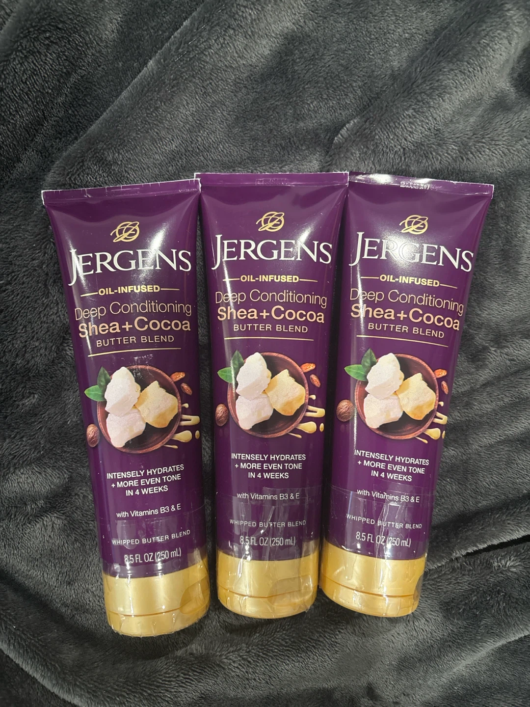 3 Jergens Shea + Cocoa Butter Blend Tubes