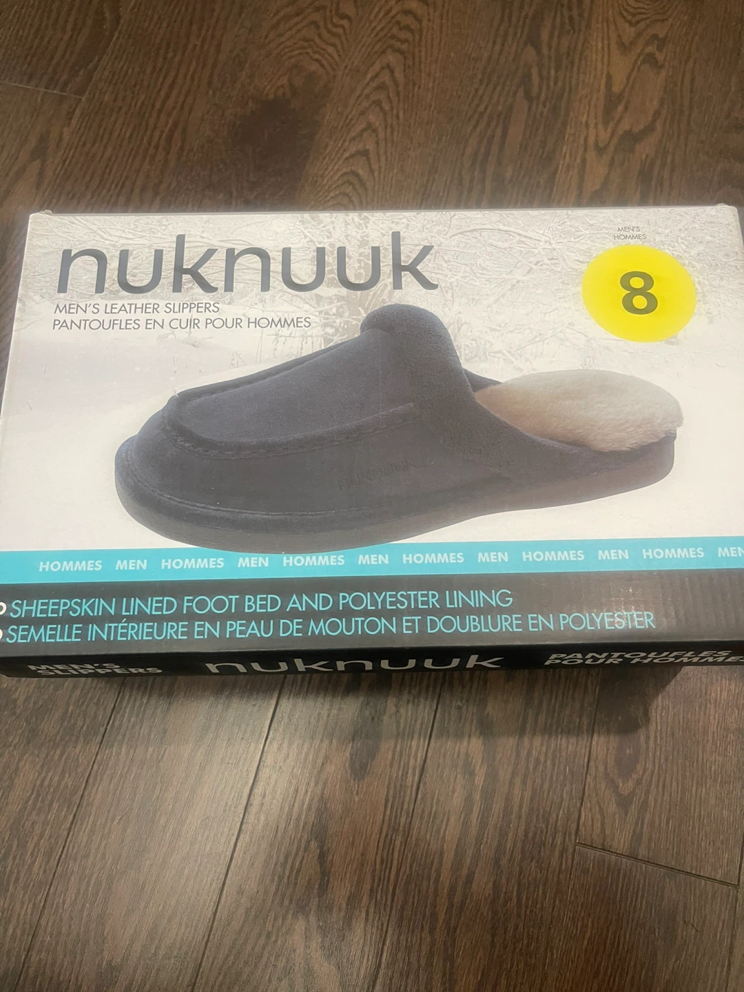 Nuknuuk Men's Leather Slippers Size 8