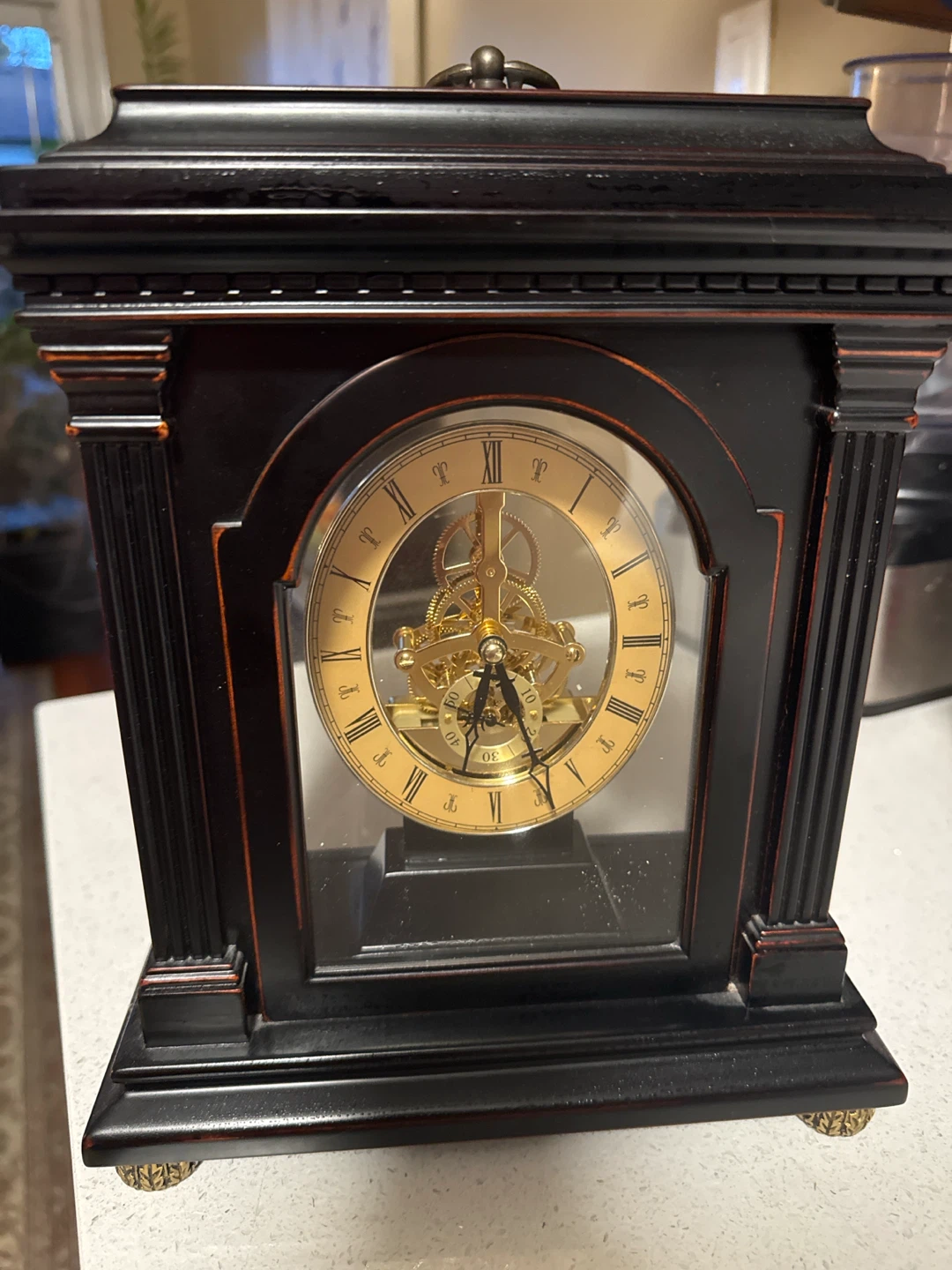 Black and Gold Mantel Clock