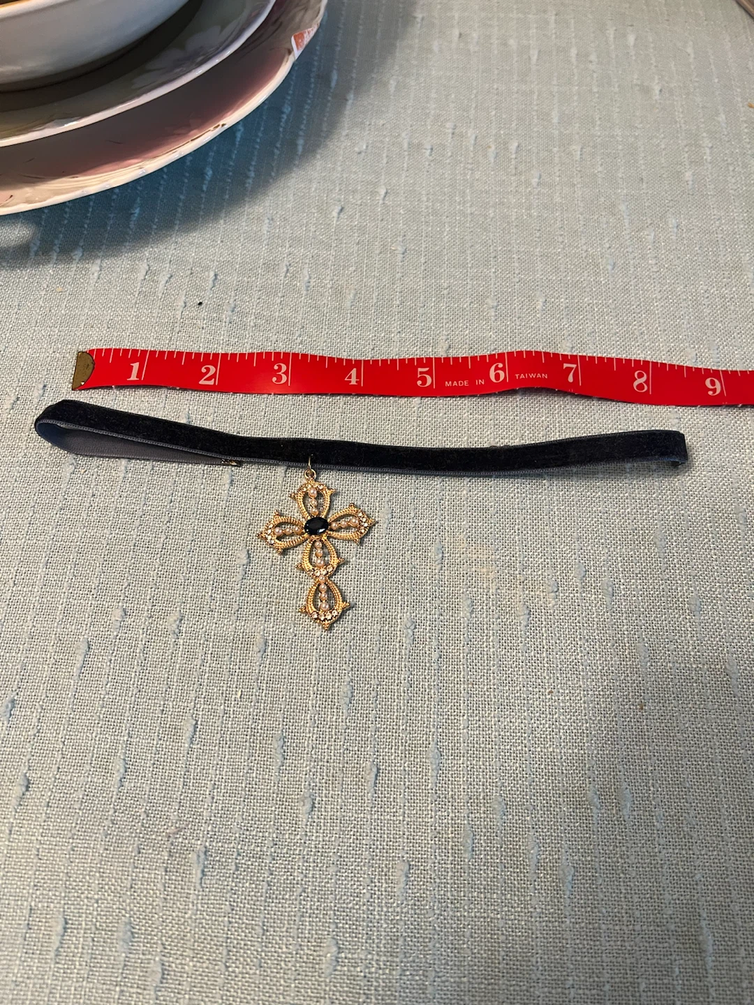 Gothic choker navy - photo 2