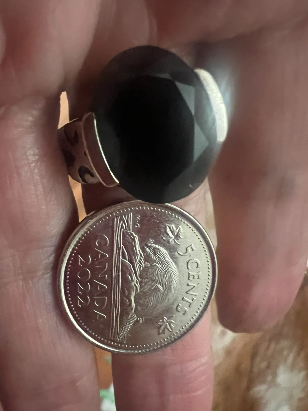 925 silver and Large Black onyx Statement Ring - photo 3