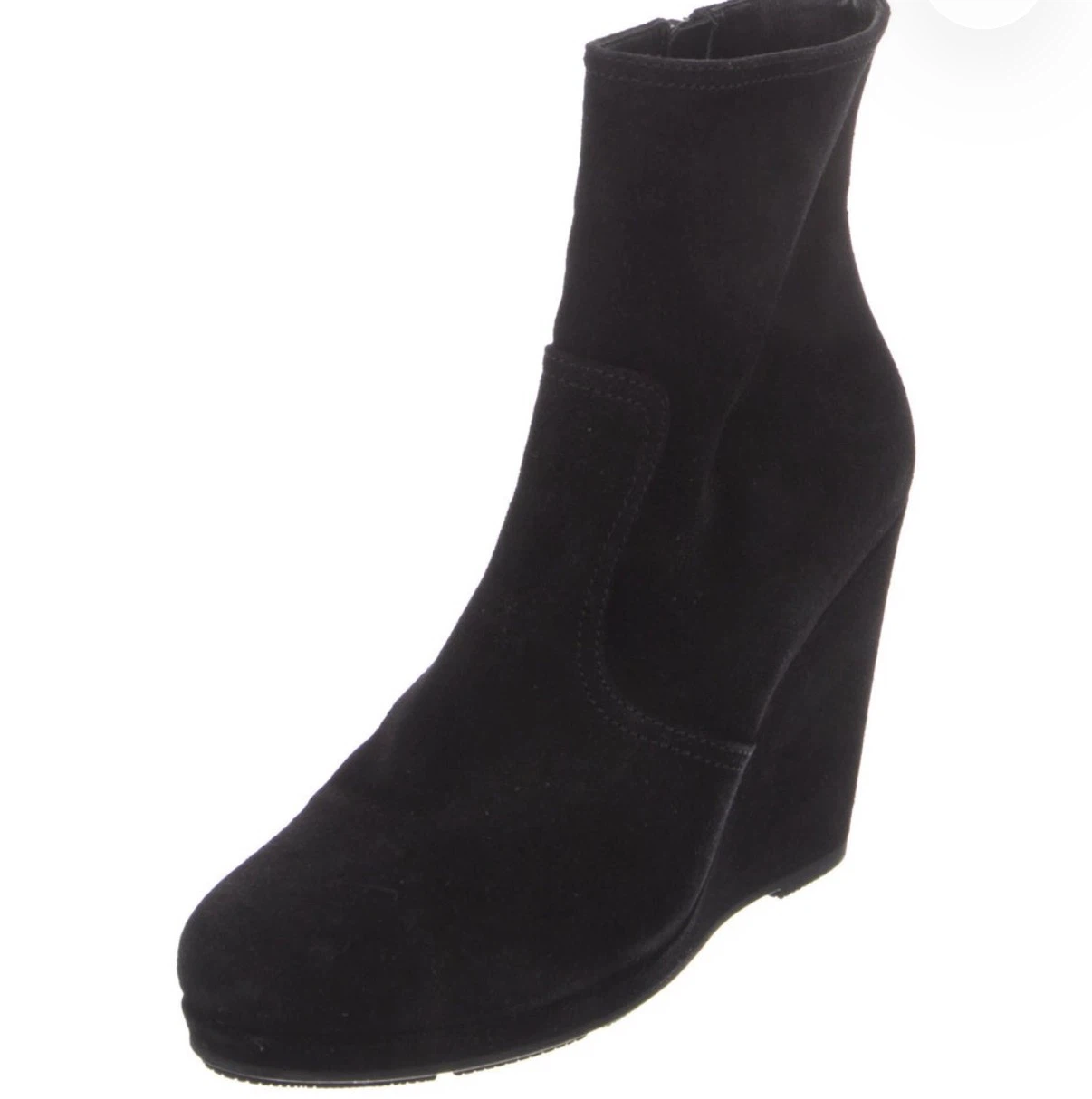 Prada Sport Suede Wedge Boots Black - photo 2