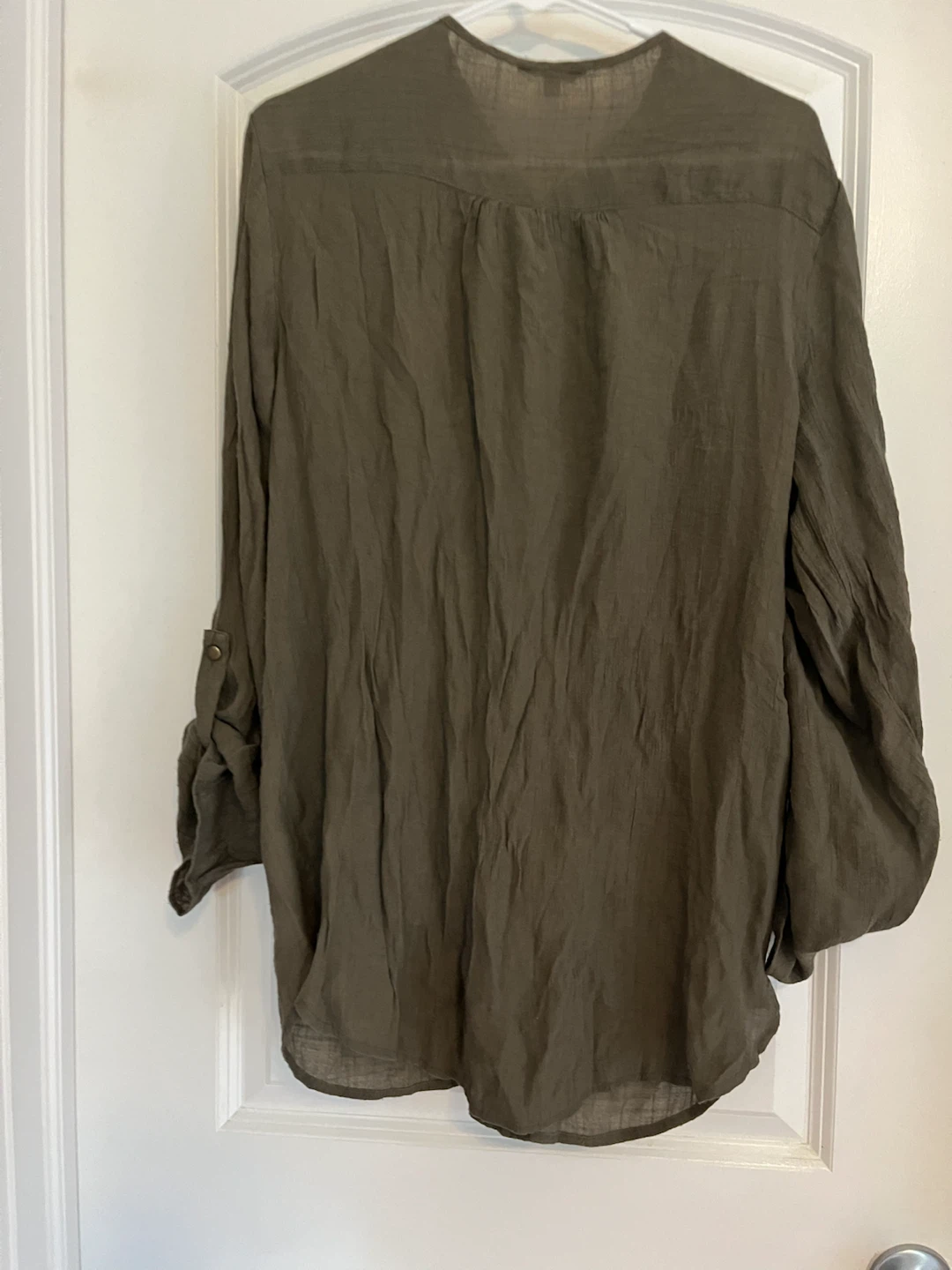 Unique Spectrum Olive Green Zip Shirt 2X - photo 2