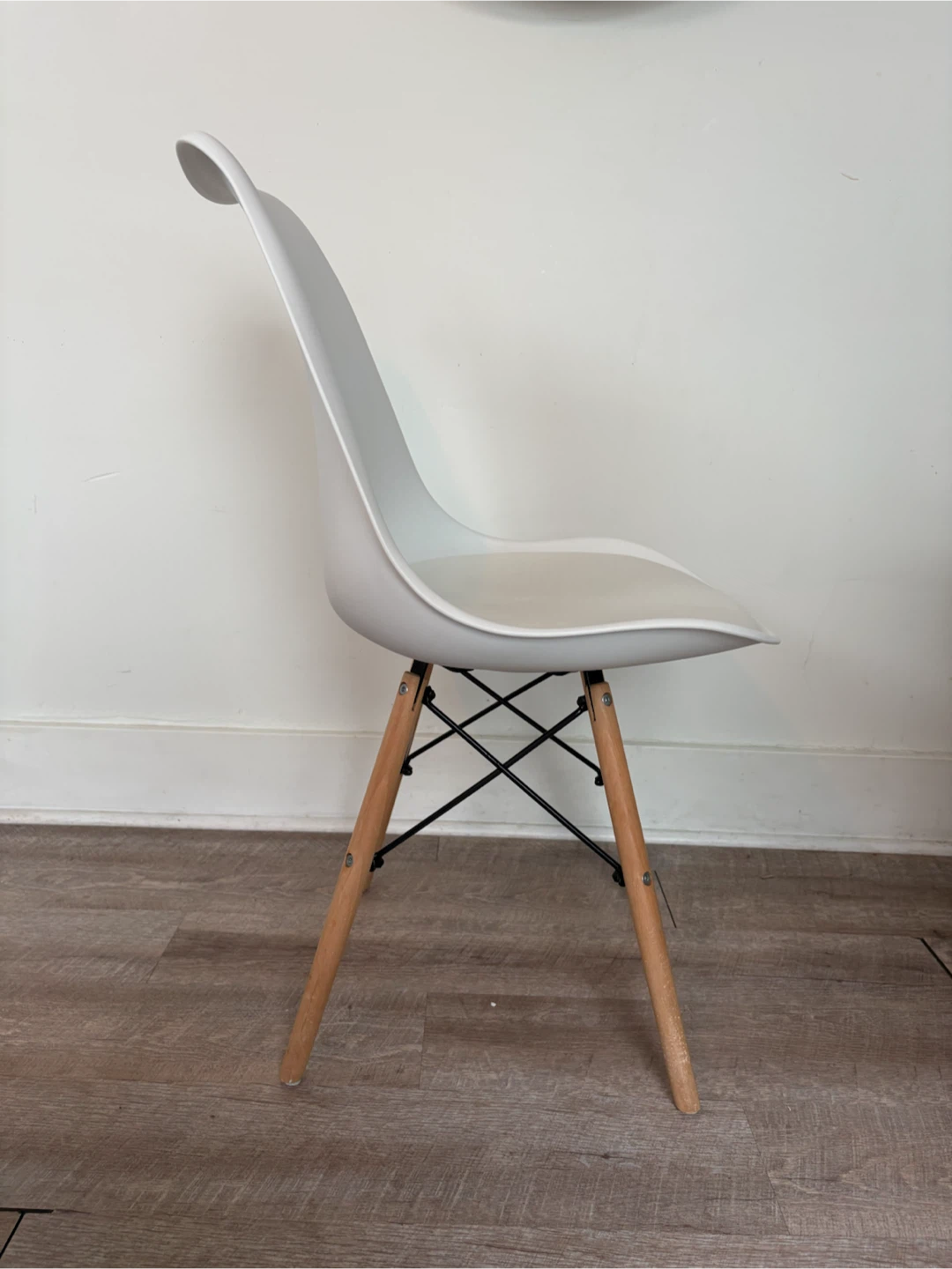 EIFFEL - white leather padded side chair - photo 2
