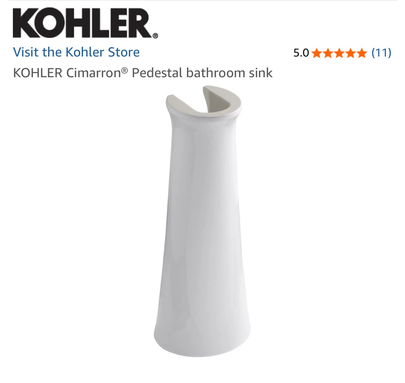 KOHLER Cimarron Pedestal Bathroom Sink