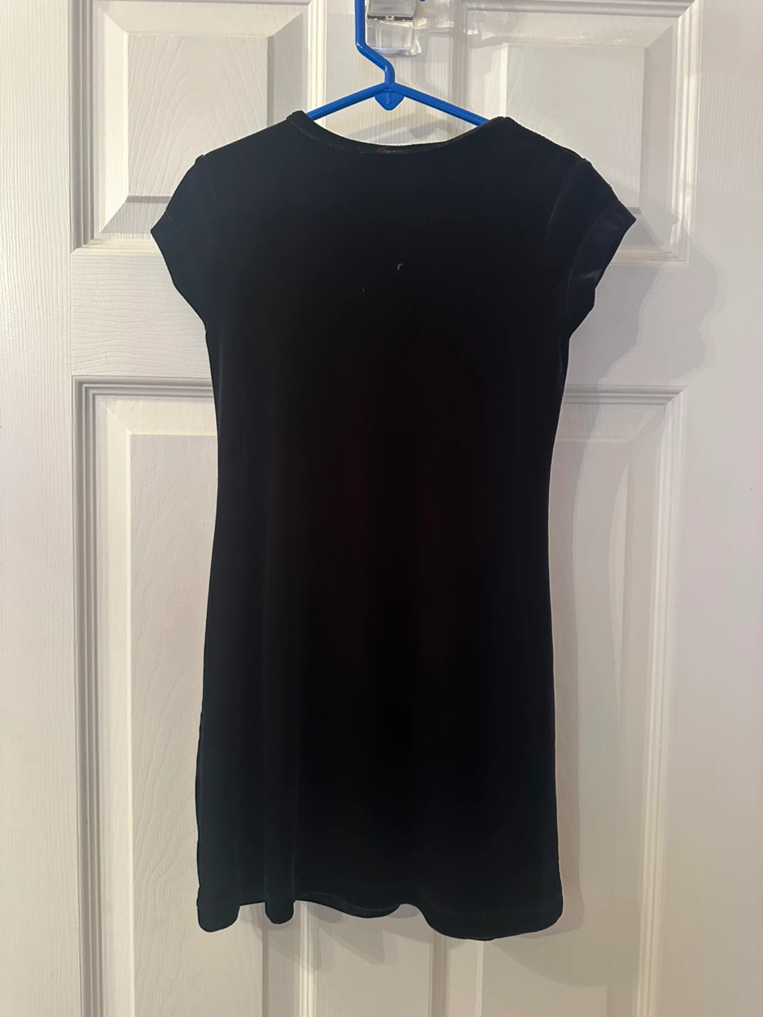 Black velvet rhinestone dress - photo 2