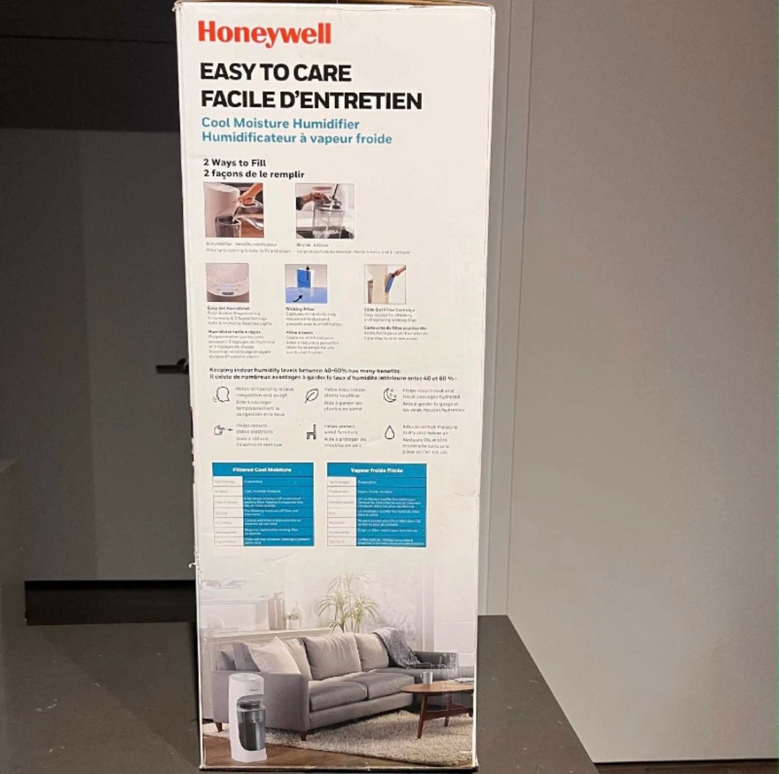 Honeywell Top-Fill Cool Moisture Tower Humidifier - photo 4
