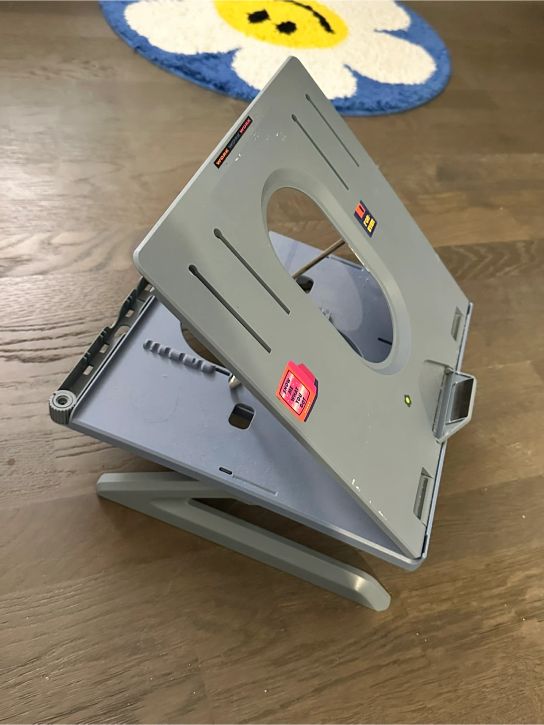 Adjustable Blue Grey Laptop Stand
