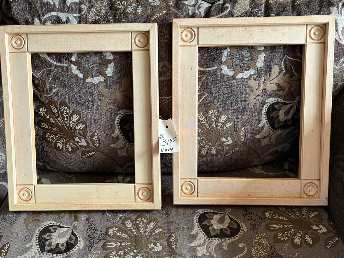Set of Two Wooden Picture Frames