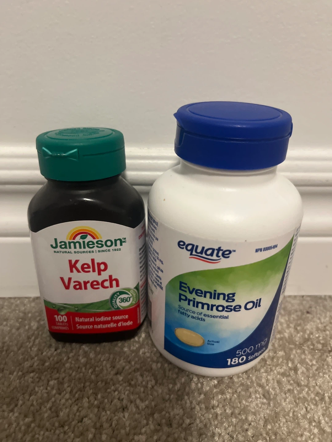 Jamieson Kelp and Equate Evening Primrose Oil