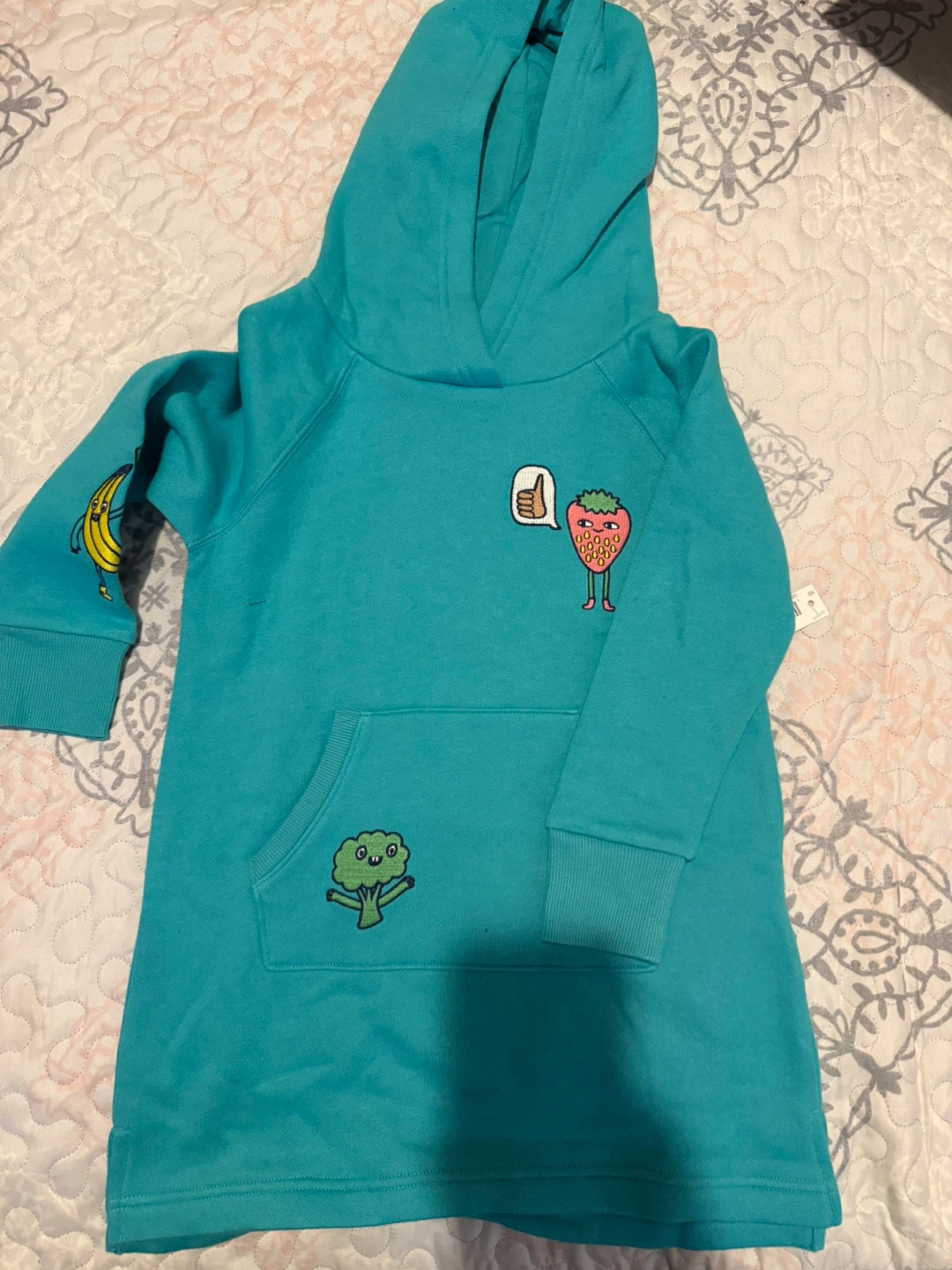 Mini Boden Turquoise Hooded Sweatshirt