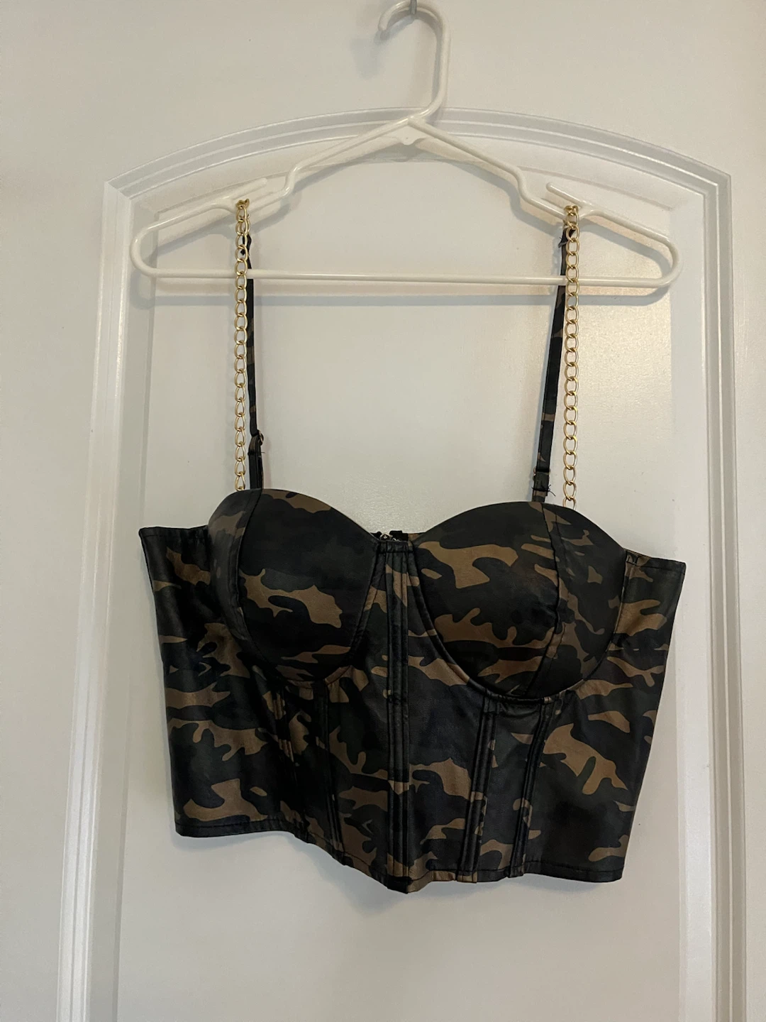 Fashion Nova Camo Corset Top