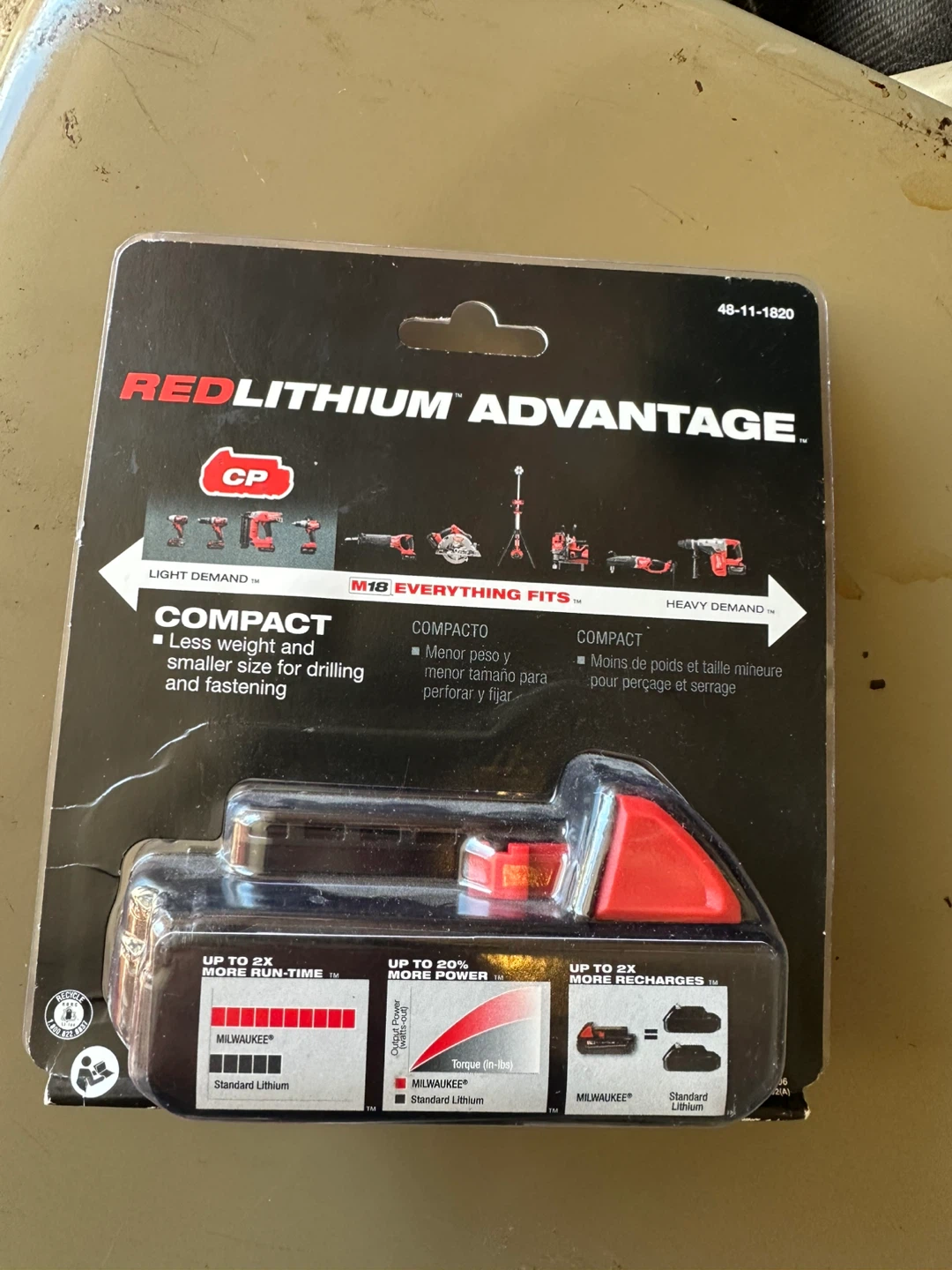 Firm price Milwaukee M18 REDLITHIUM CP2.0 Battery - photo 2