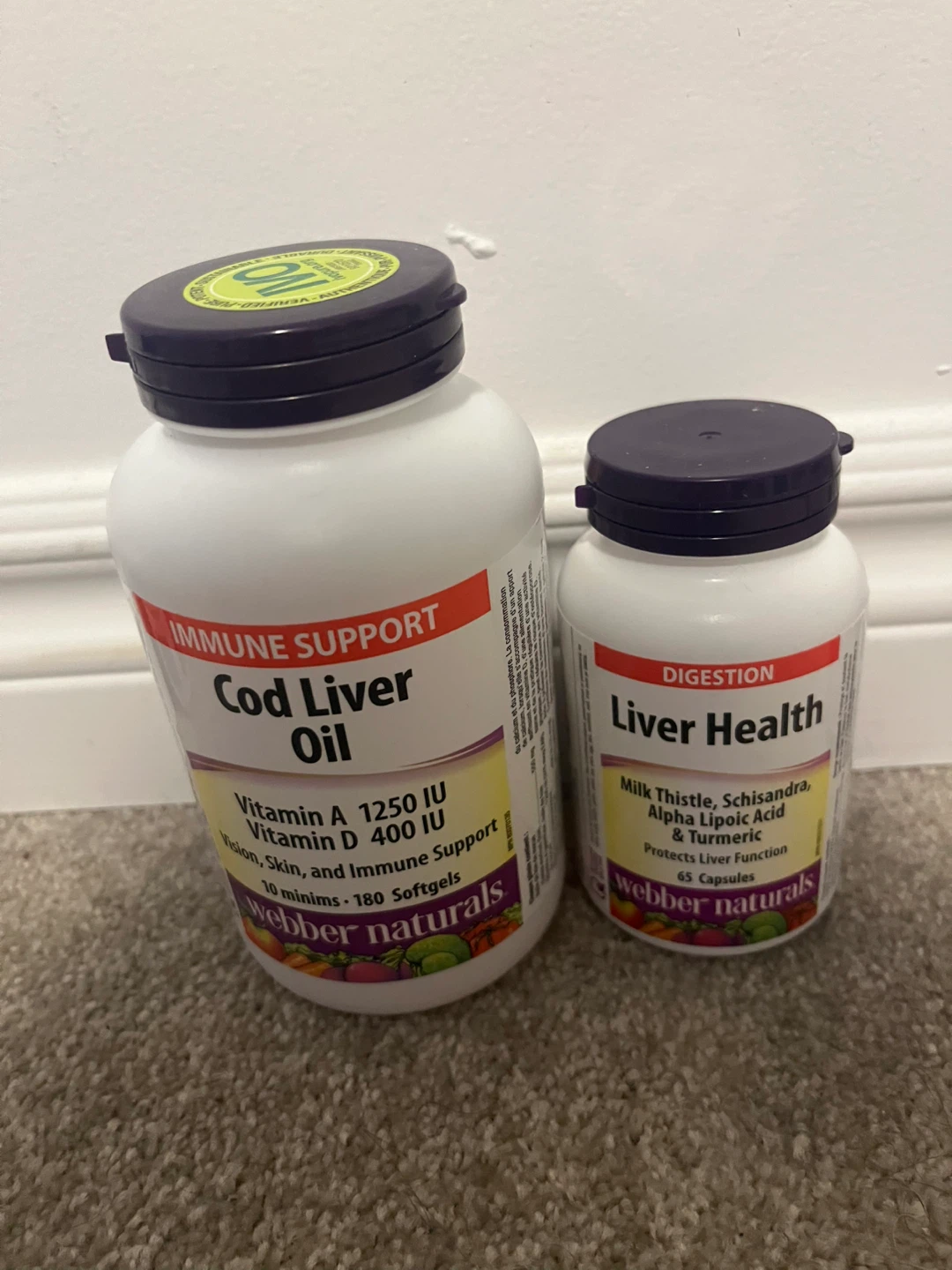 Webber Naturals Cod Liver Oil and Liver Health Supplements