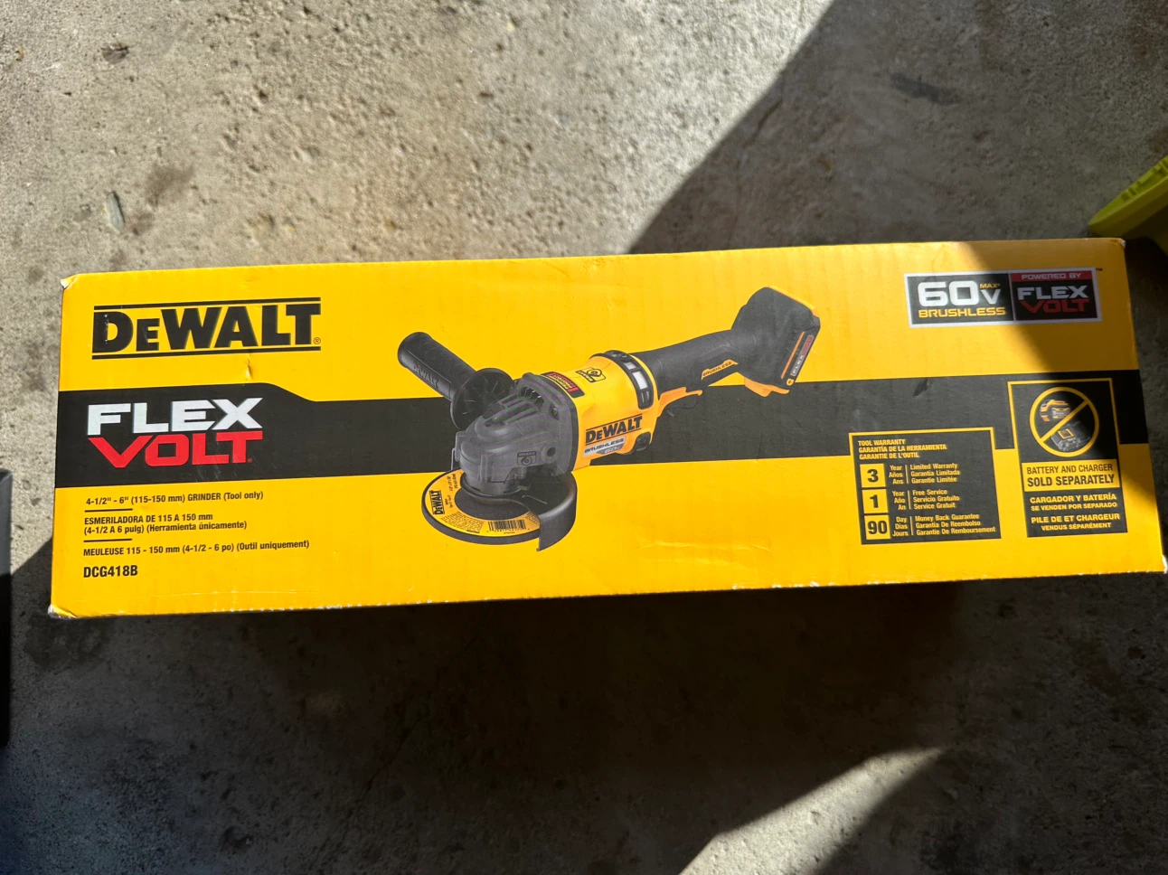 Firm price DEWALT FLEXVOLT 60V Max Brushless Grinder DCG418B - photo 4