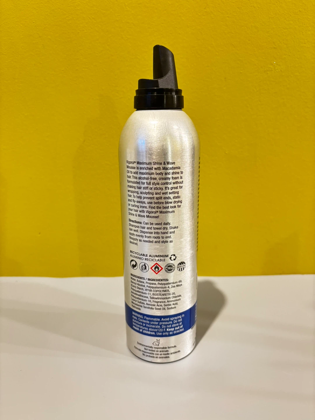 Vigorol Maximum Shine & Wave Mousse 12 oz - photo 2