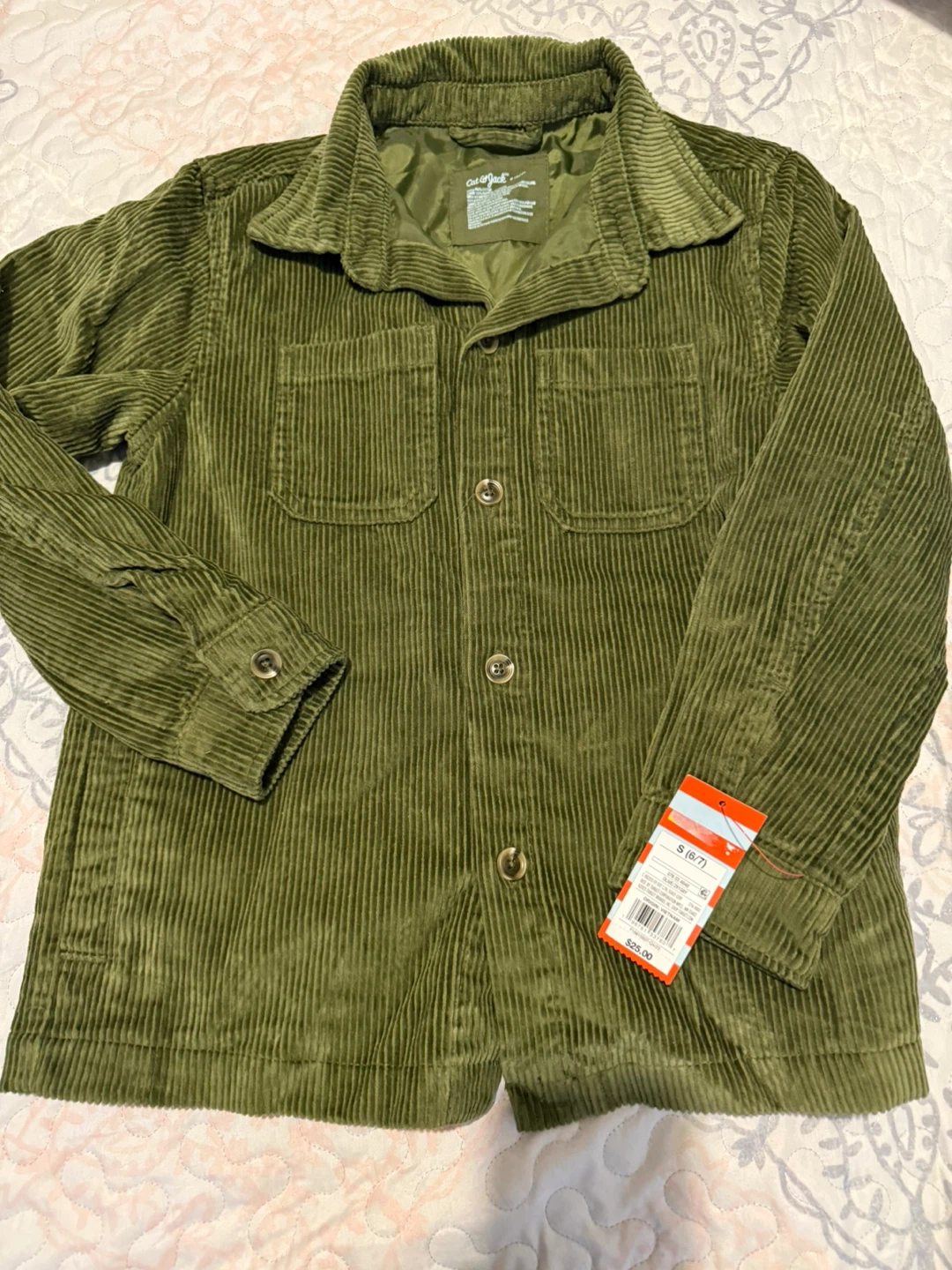 Cat & Jack Olive Green Corduroy Jacket