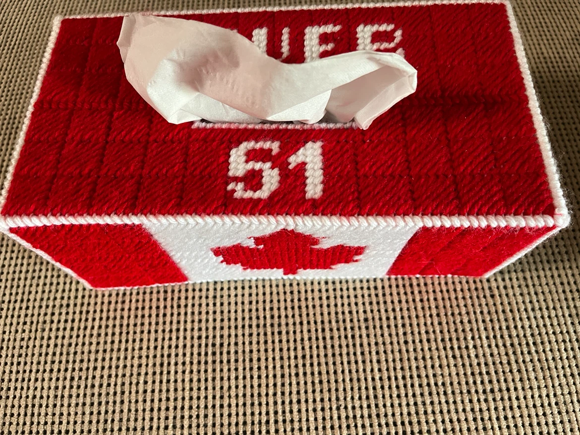 Handmade Canadian Themed Tissue Box Cover
