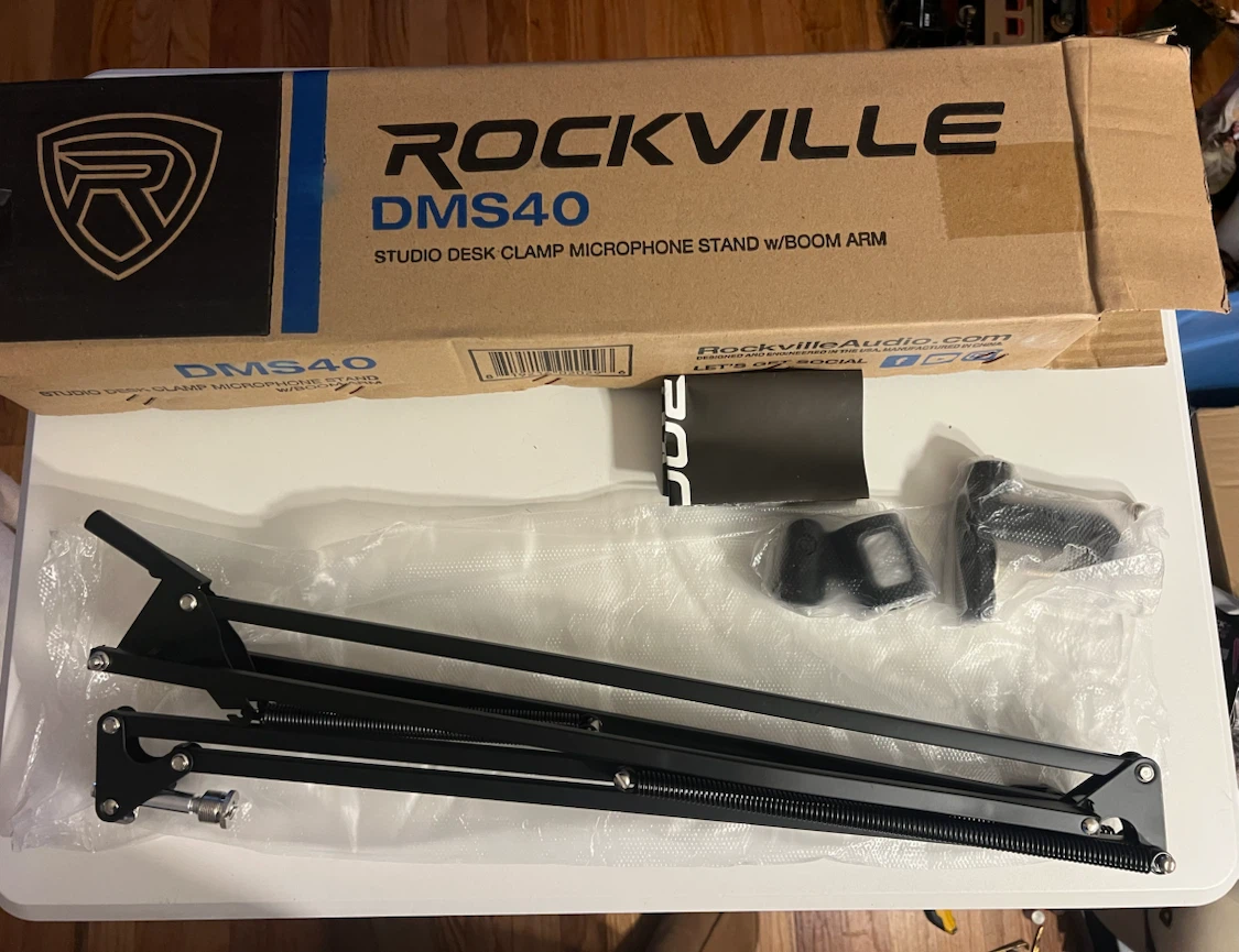 Rockville DMS40 Studio Desk Clamp Microphone Stand