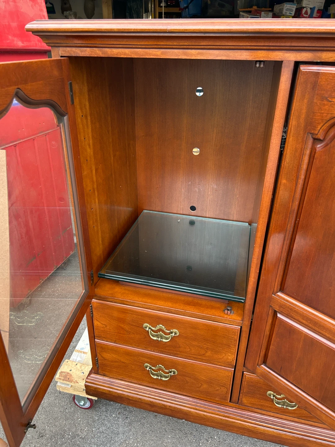 Wooden Entertainment Cabinet with Chairs - photo 2