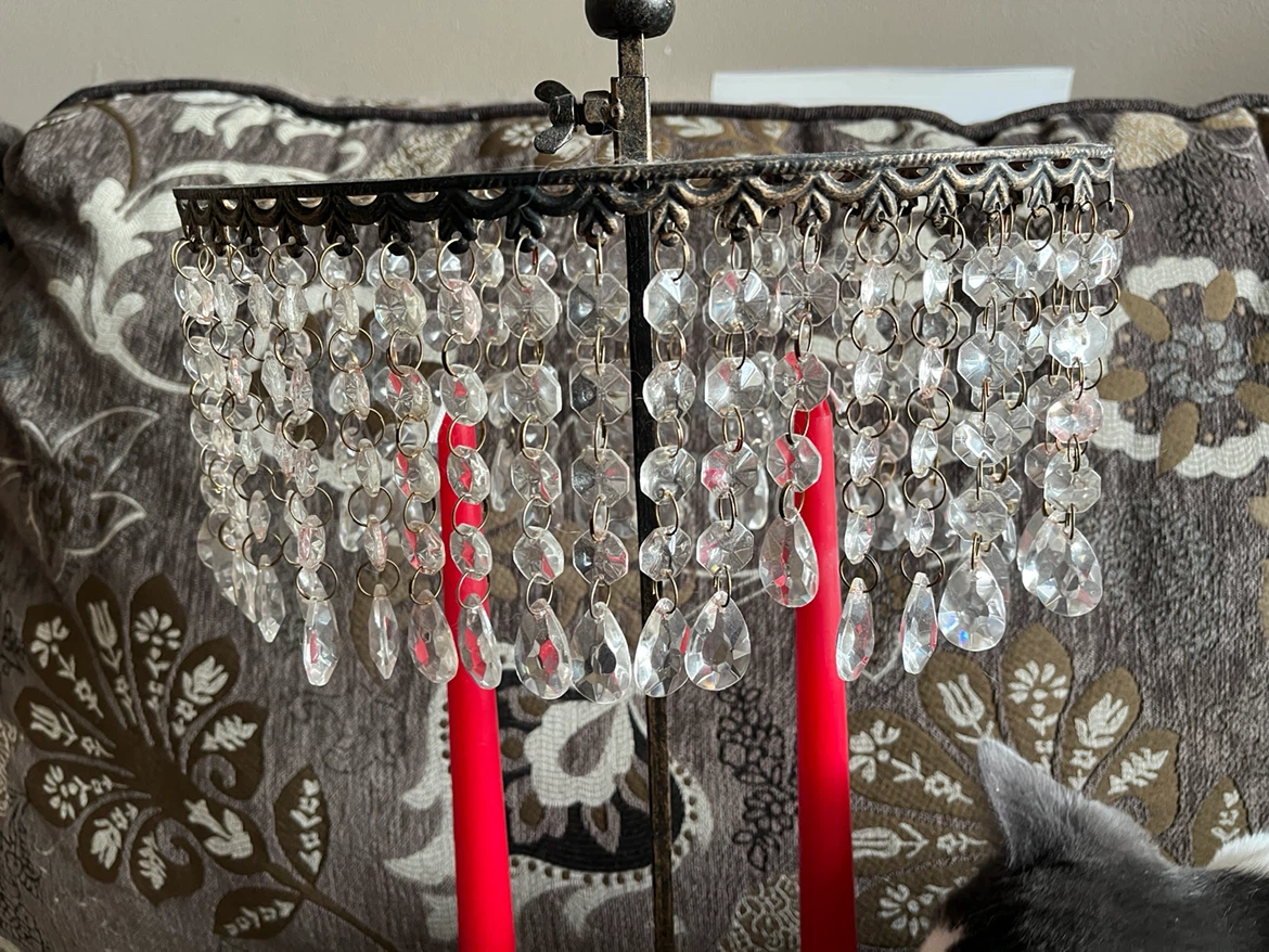 Decorative Candle Holder with Crystal Accents - photo 2