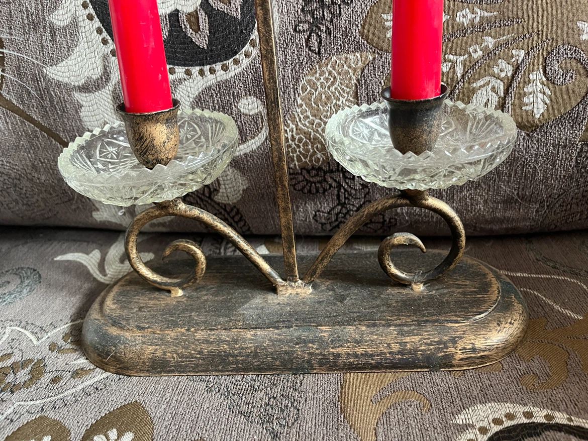 Decorative Candle Holder with Crystal Accents - photo 3