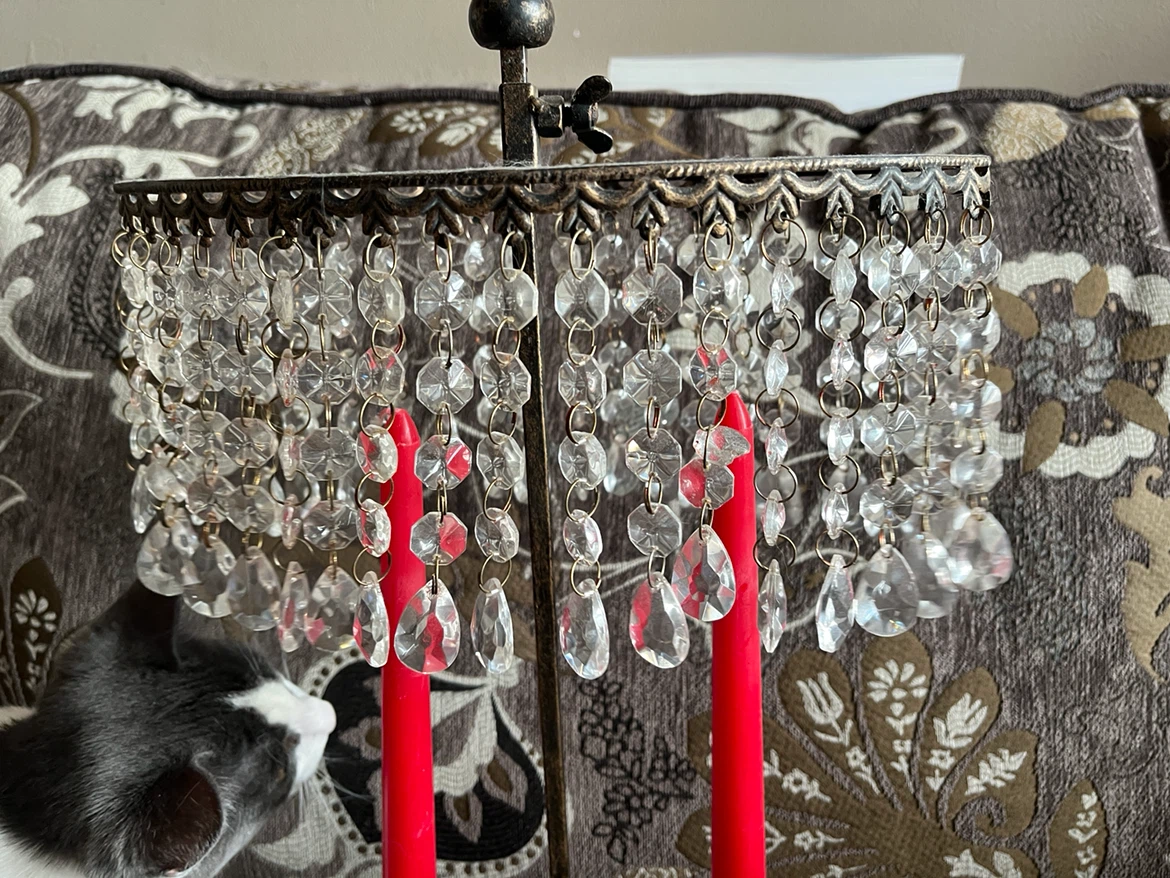 Decorative Candle Holder with Crystal Accents - photo 4