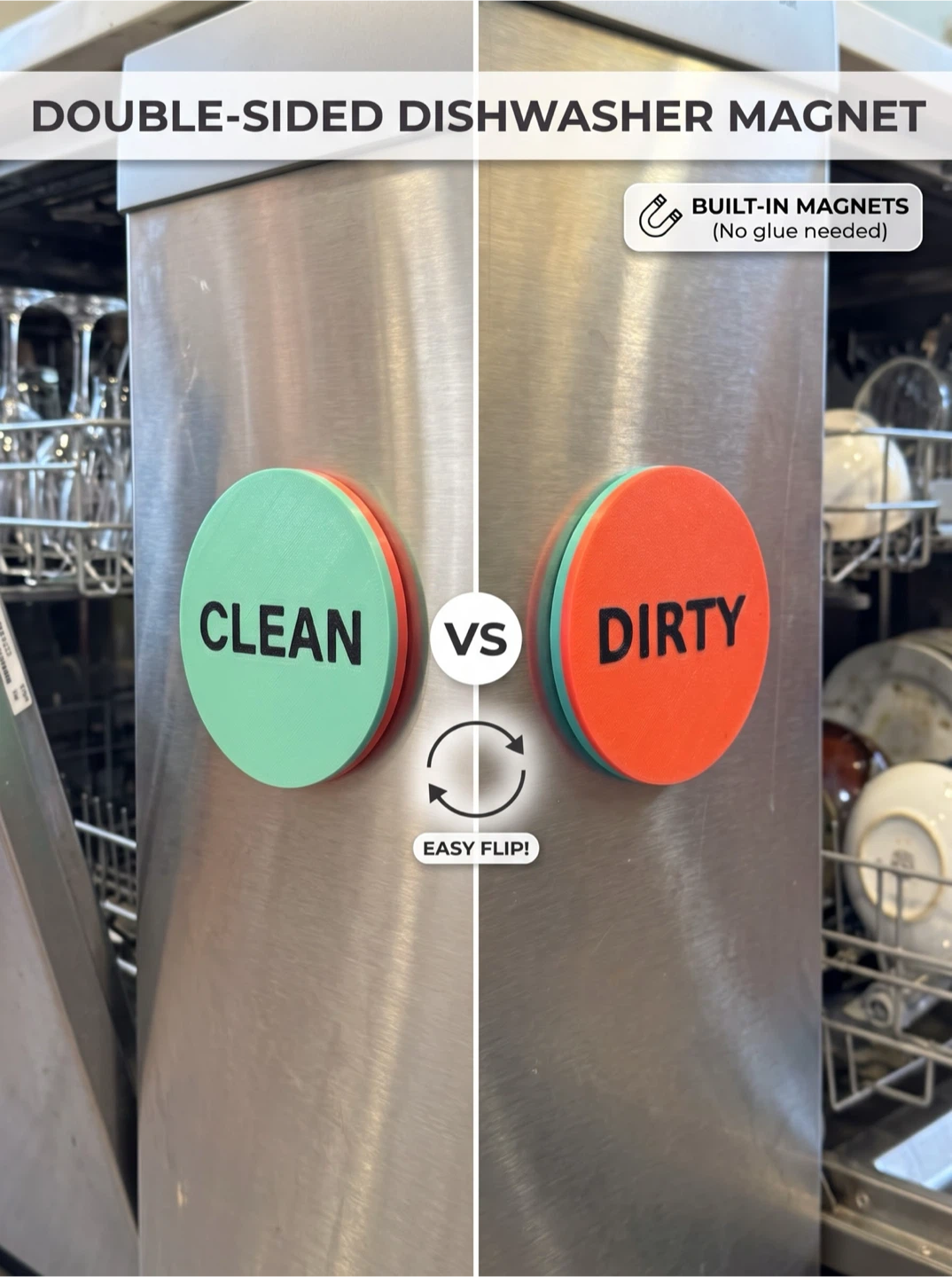 Double-Sided Dishwasher Magnet