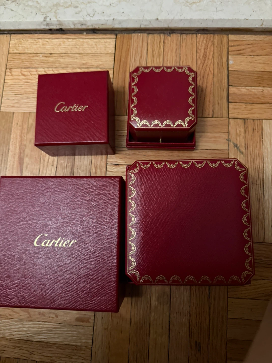 Set of 2 Authentic Cartier Jewelry Boxes