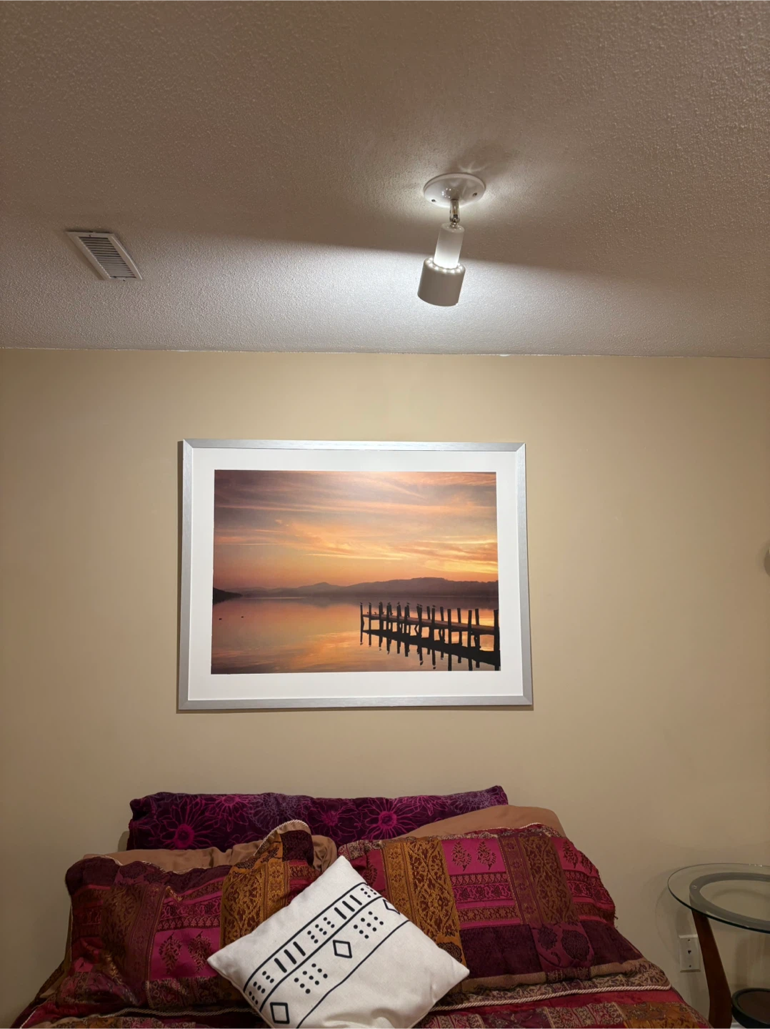 Framed Sunset Landscape Art