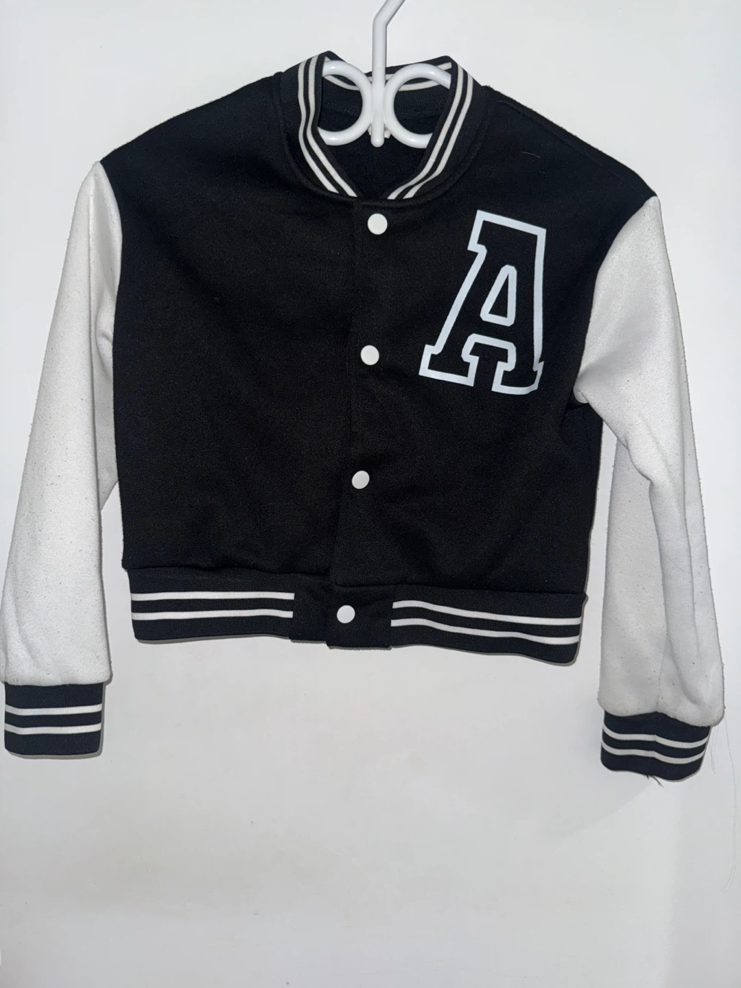 Black and white varsity jacket - kids