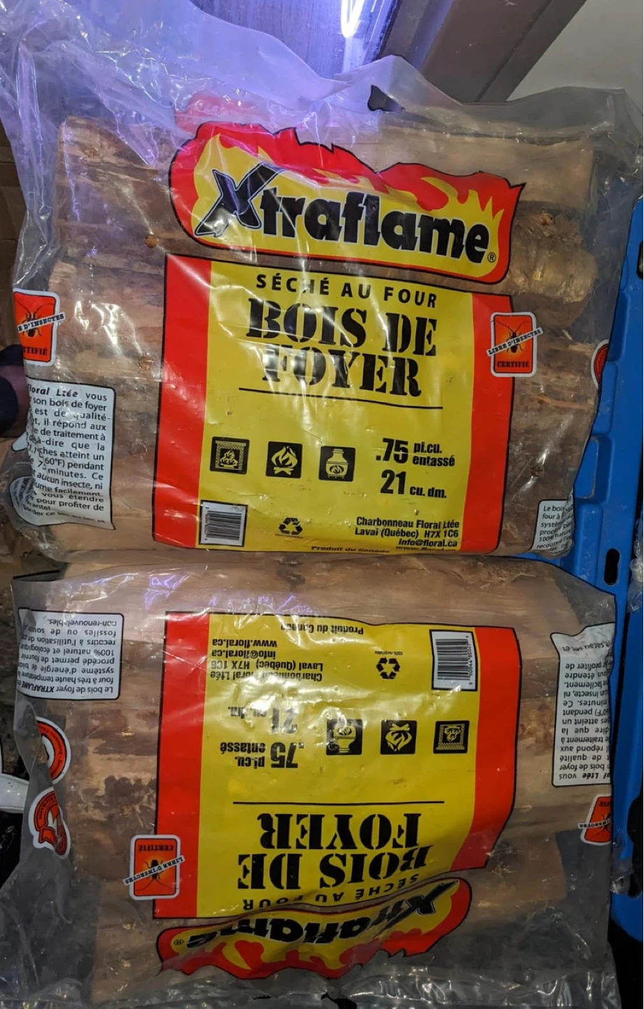 2 Bags of Xtraflame Kiln-Dried Firewood
