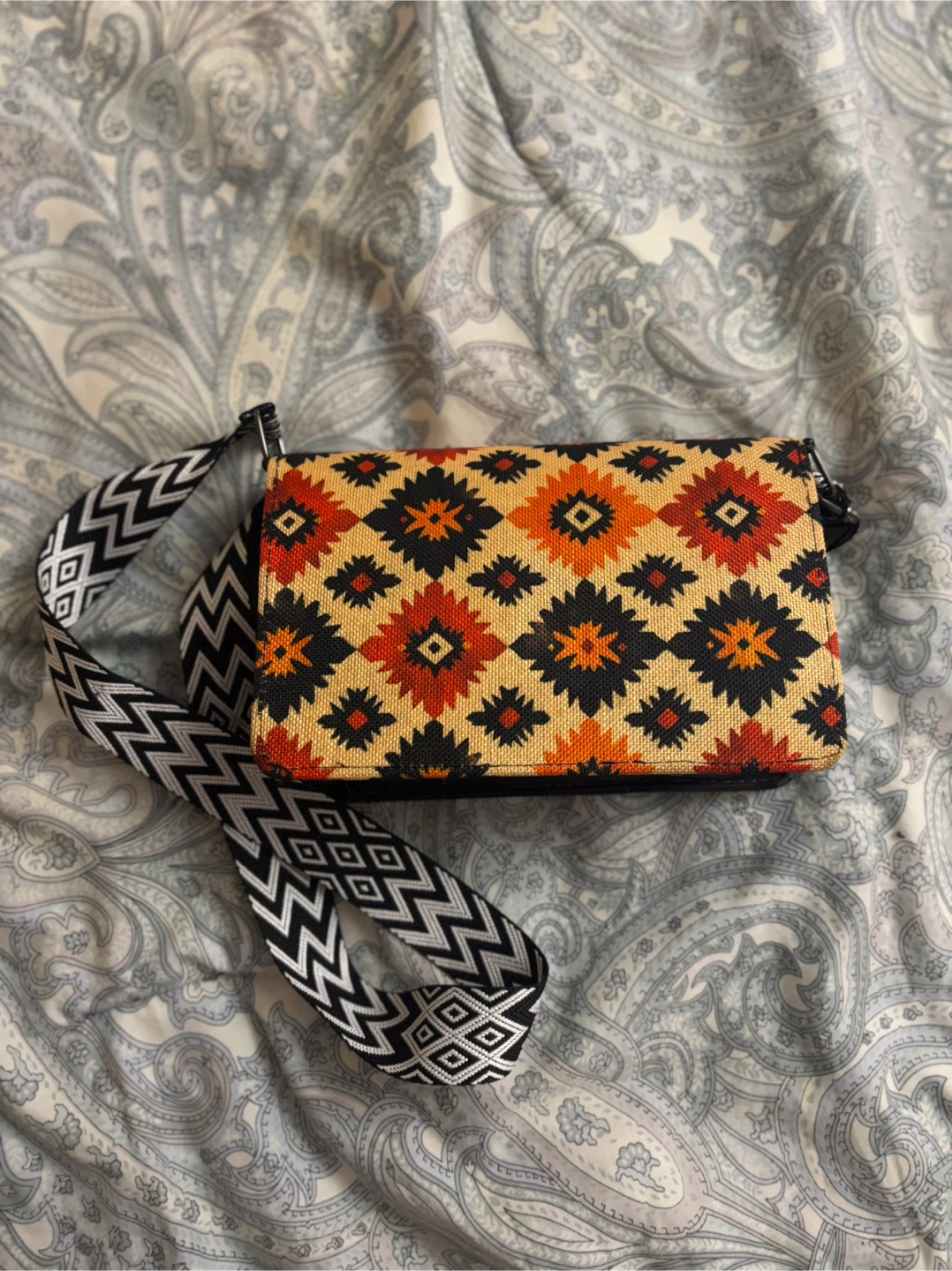 Patterned Geometric Crossbody Bag - photo 3