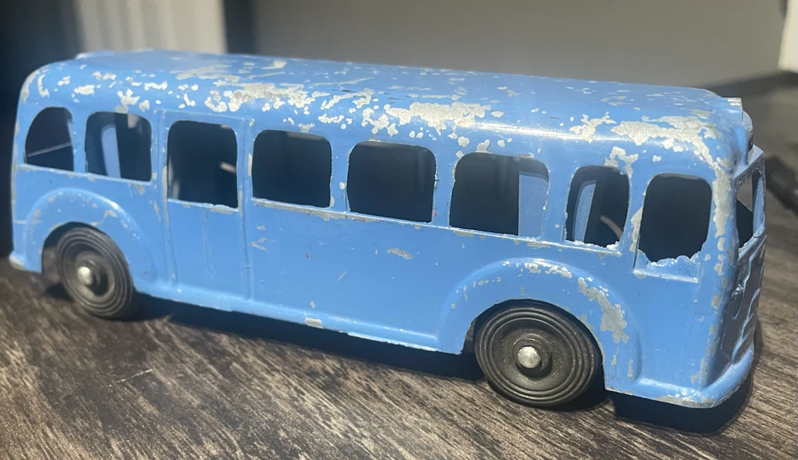 Vintage LondonToy Die-Cast Blue Bus #57.