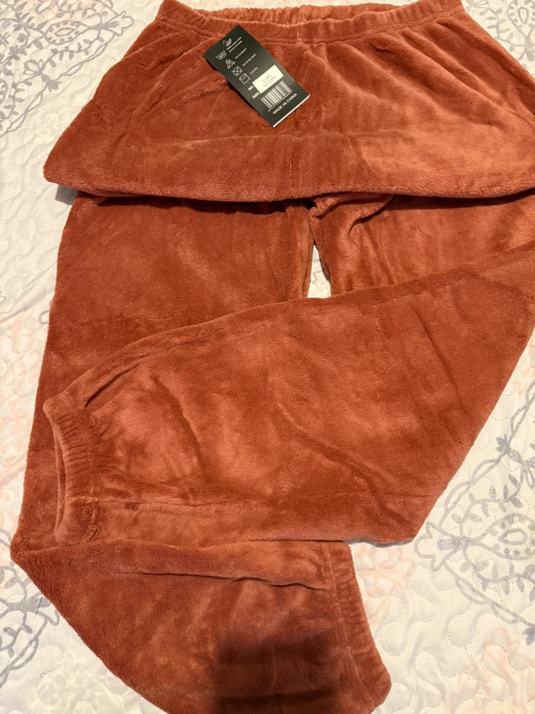 Plush Lounge Pants Rust L/XL