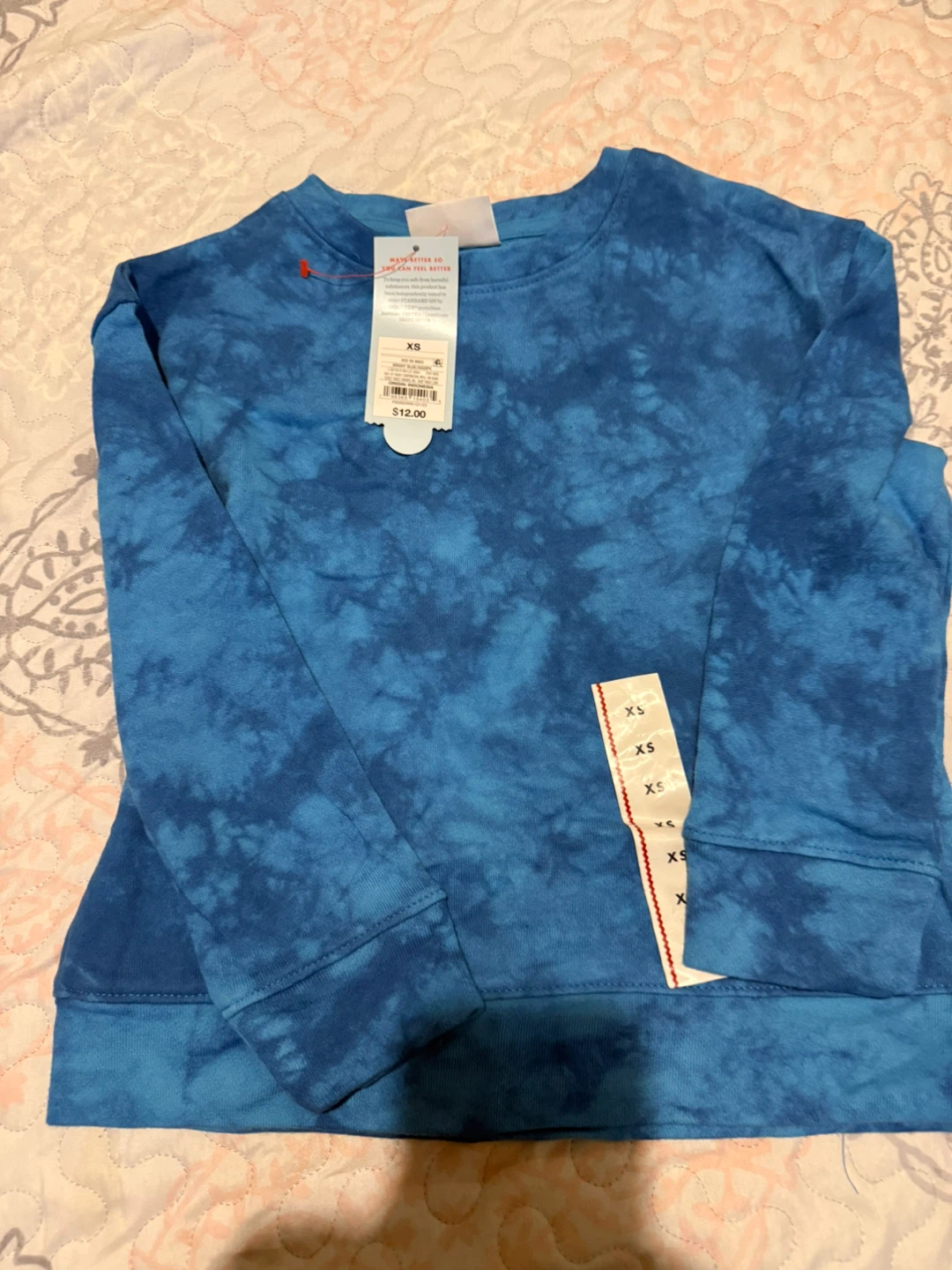 Cat & Jack Tie-Dye Sweatshirt Blue XS