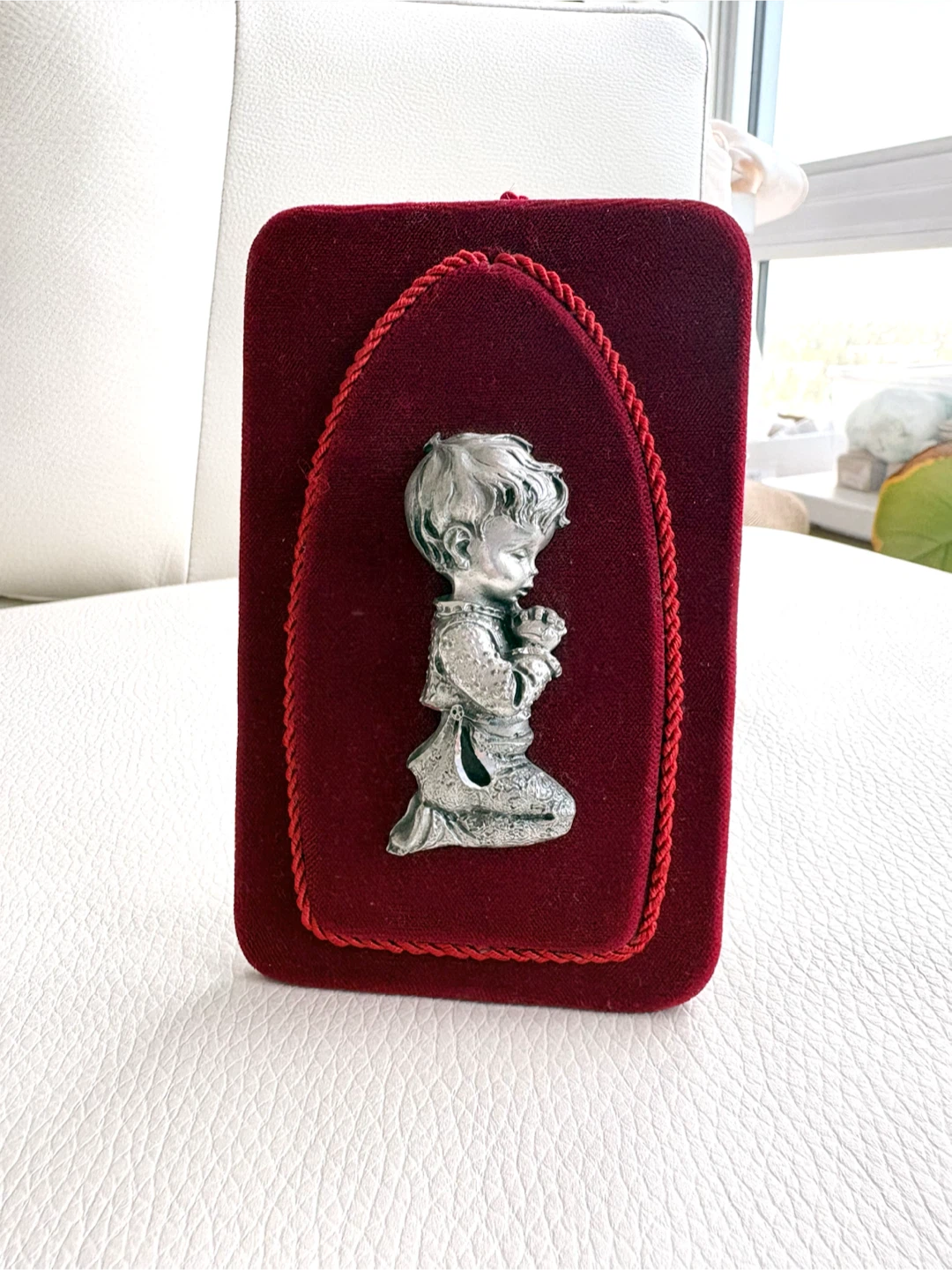 Genuine Pewter Praying Boy Ornament
