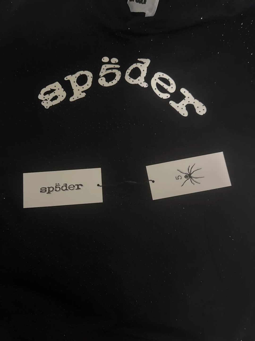 Sp5der Hoodie Black rhinestone - photo 4