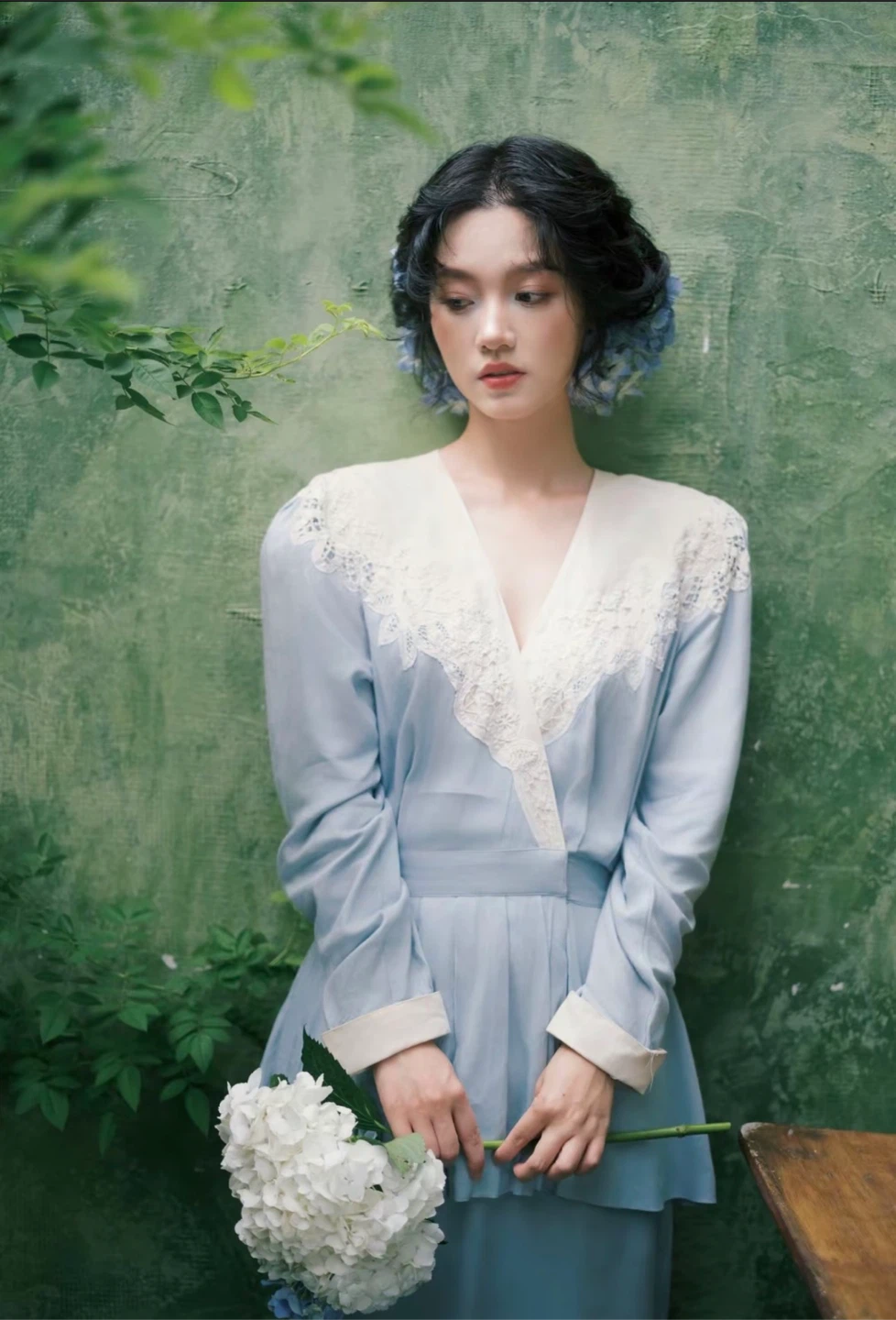 elaborate blouse with a courtly feel