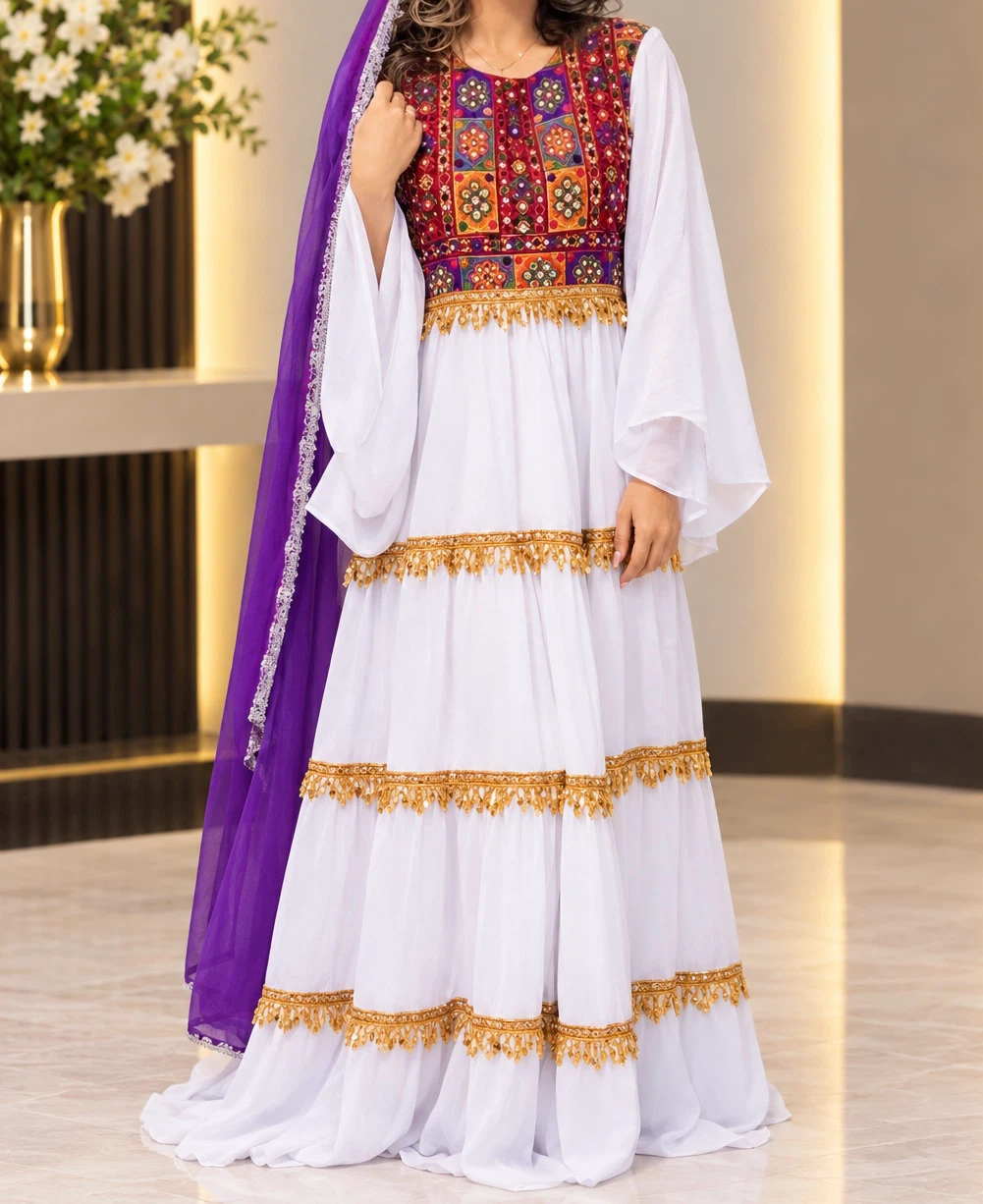 Traditional Embroidered Afghan Style Dress - photo 2