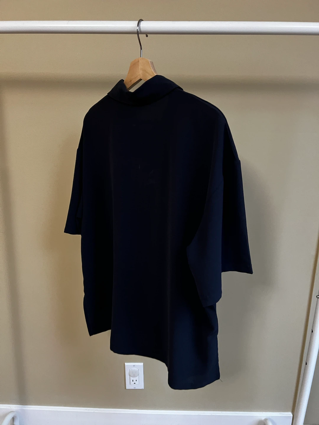 Oversized Navy Blue Polo Shirt - photo 2