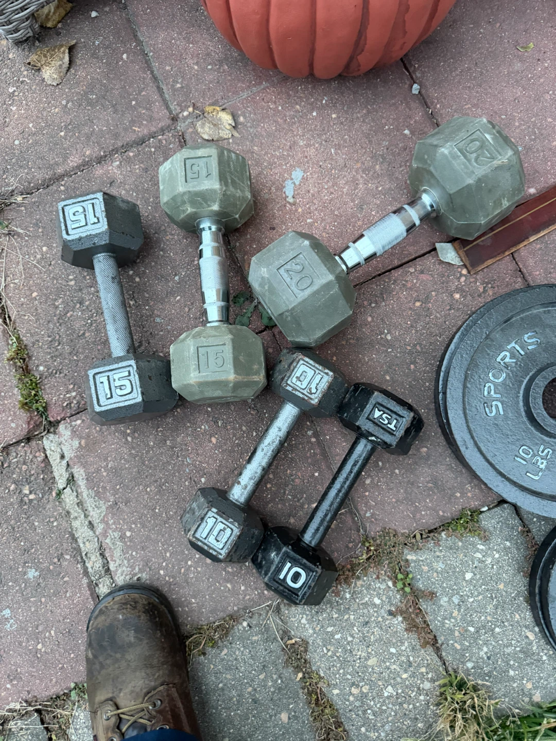 Set of Hex Dumbbells - 10lb, 15lb, and 20lb - photo 2