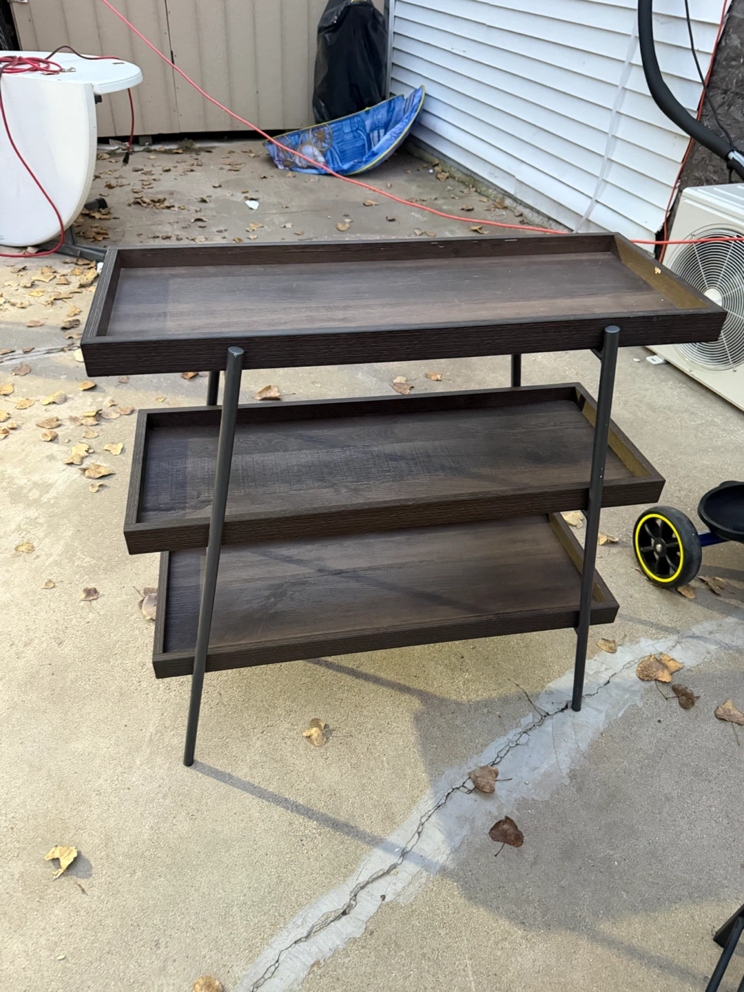 Three-Tier Wooden Serving Cart
