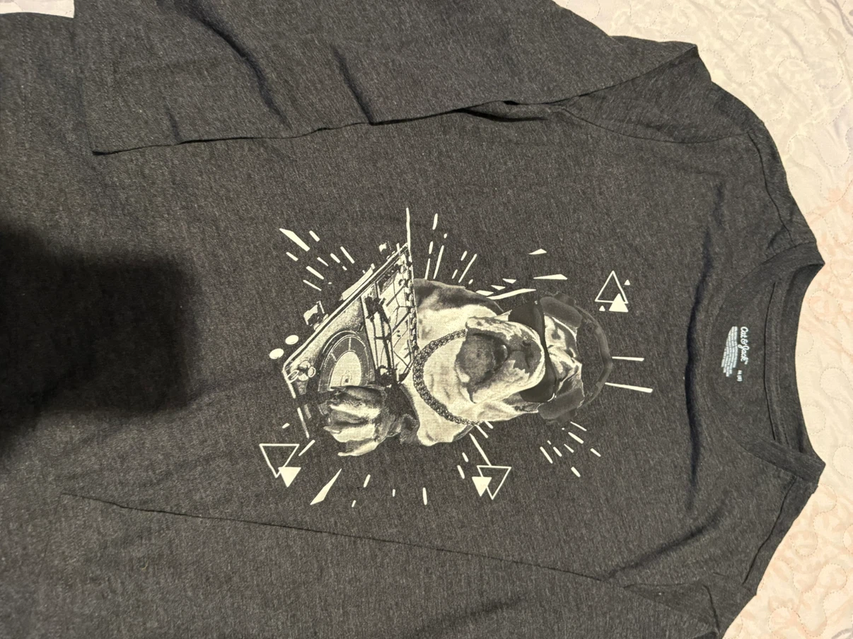 Cat & Jack Grey DJ Dog T-Shirt