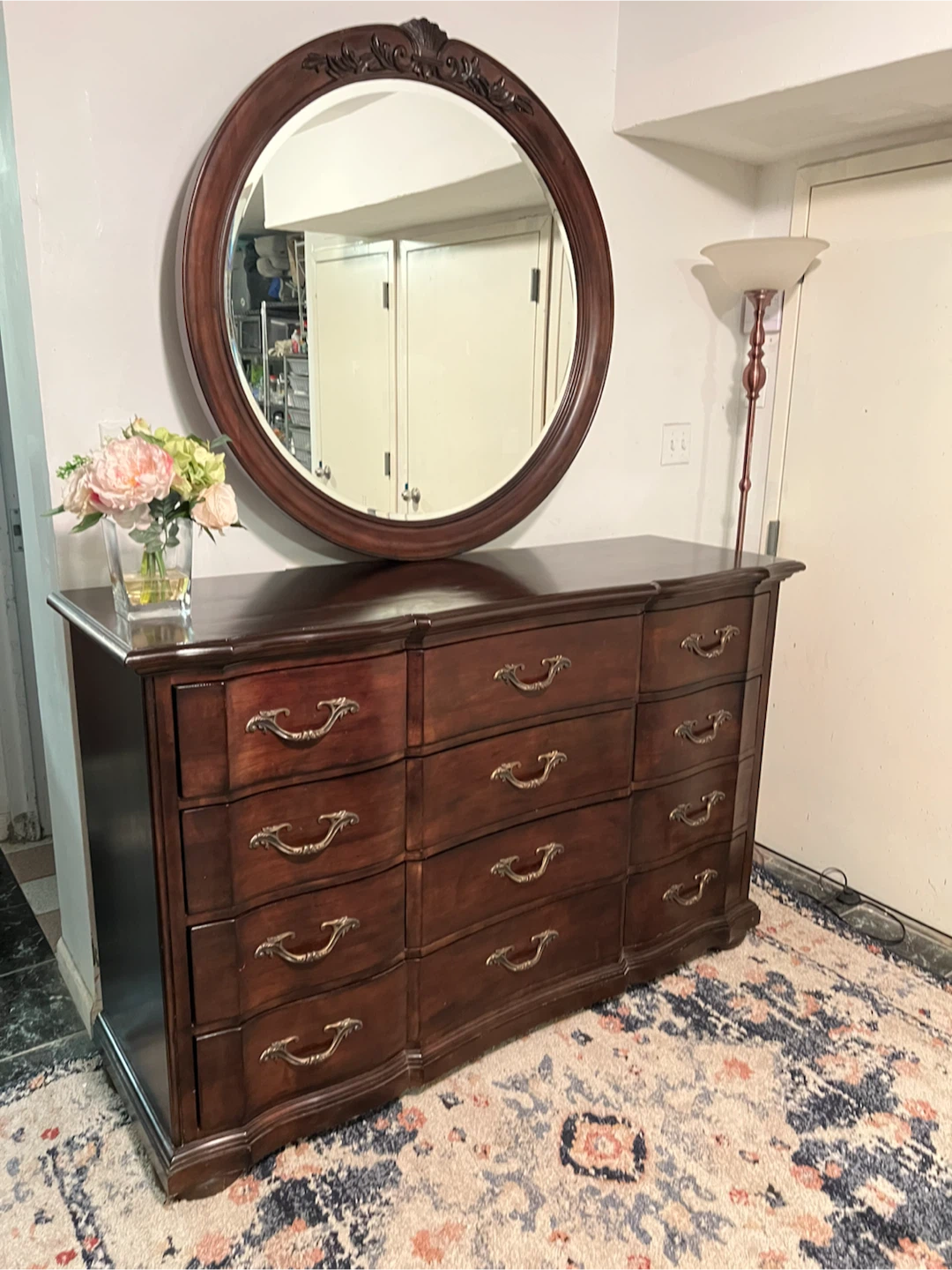 Large Bernhardt Mahogany Twelve-Drawer Dresser - Delivery Extra