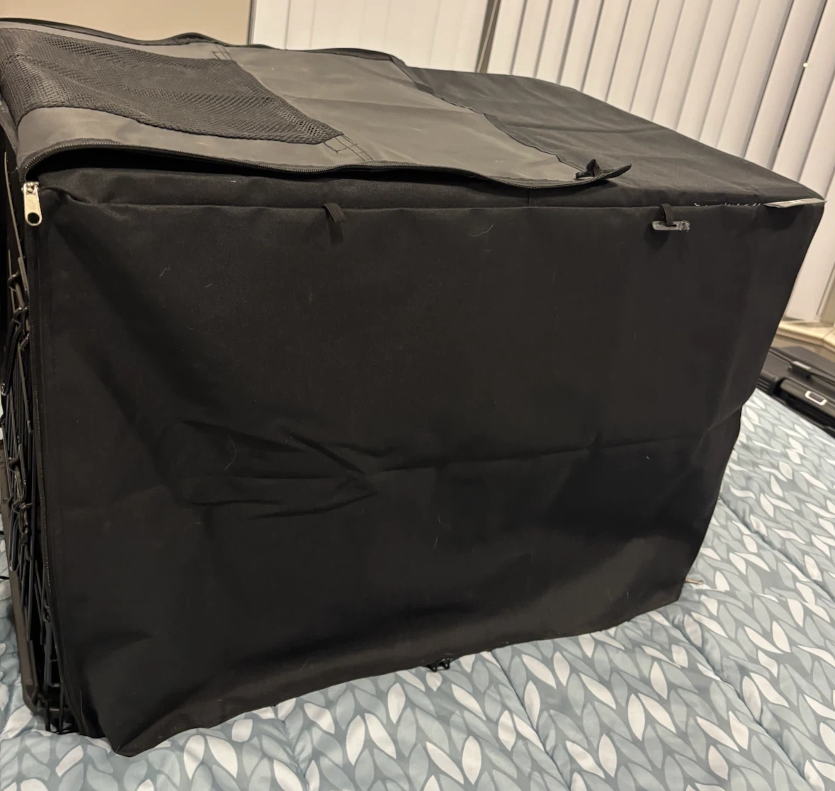 Black Wire Dog Crate with Cover - photo 3