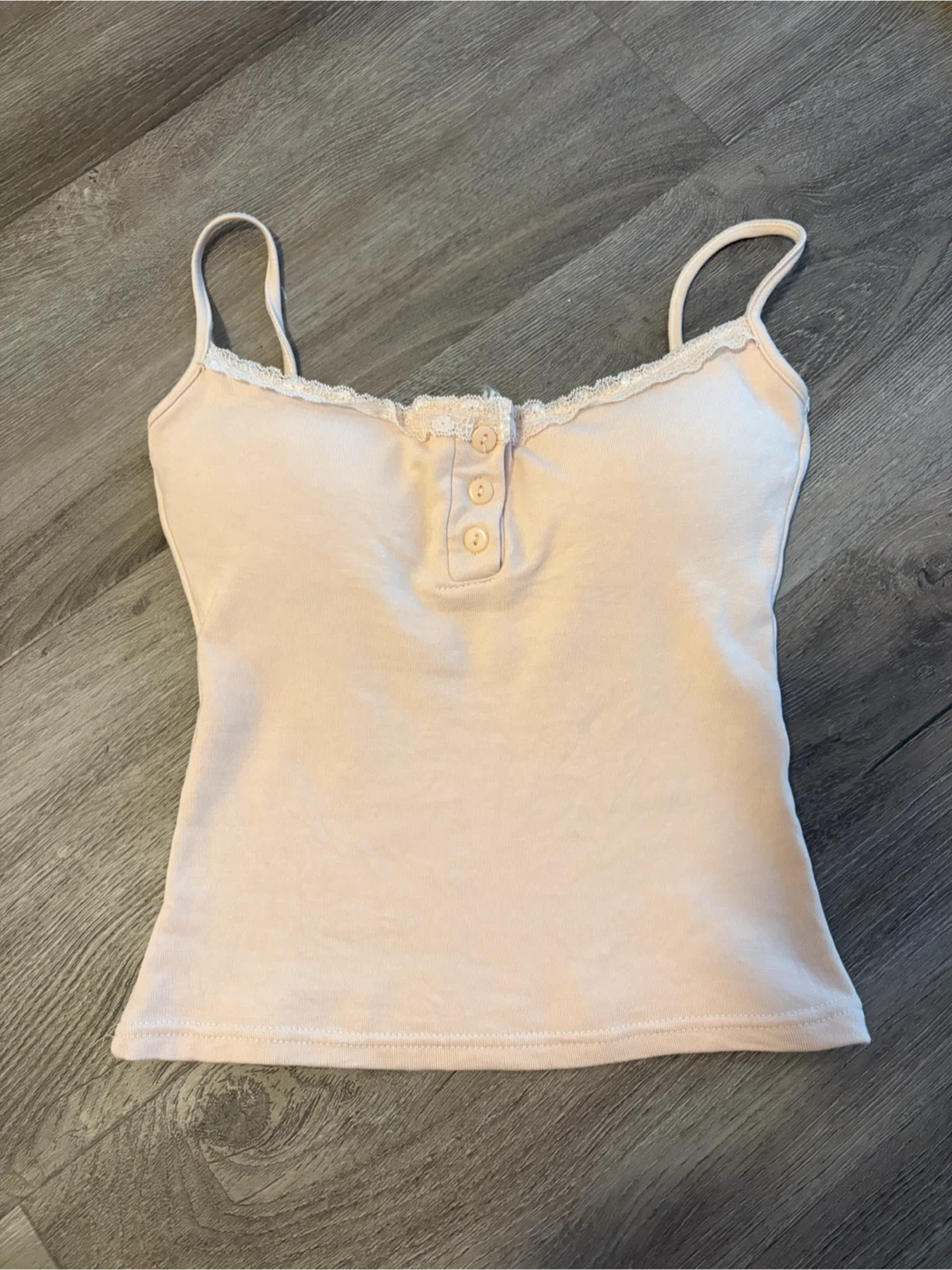 New (S) Light Pink Lace Trim Cami