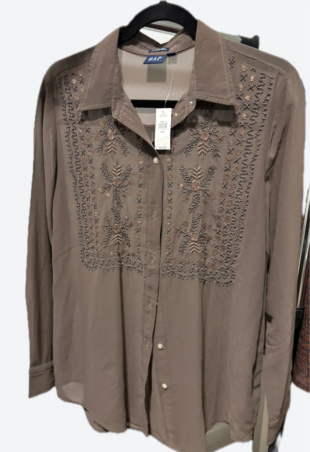 GAP Beaded Button-Down Shirt - photo 2