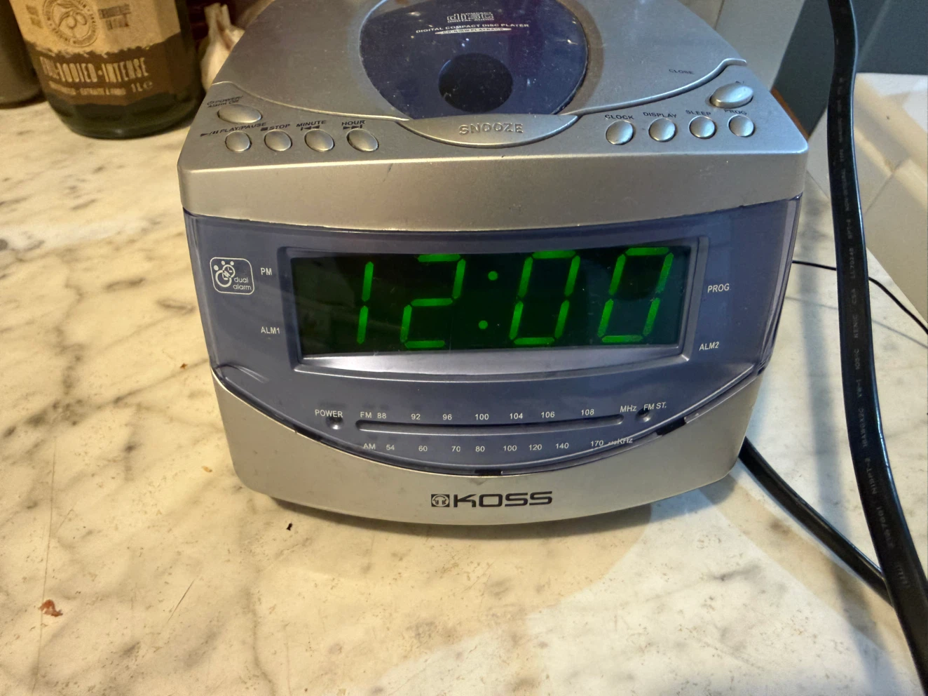 Koss CD Player Alarm Clock Model KS732-2