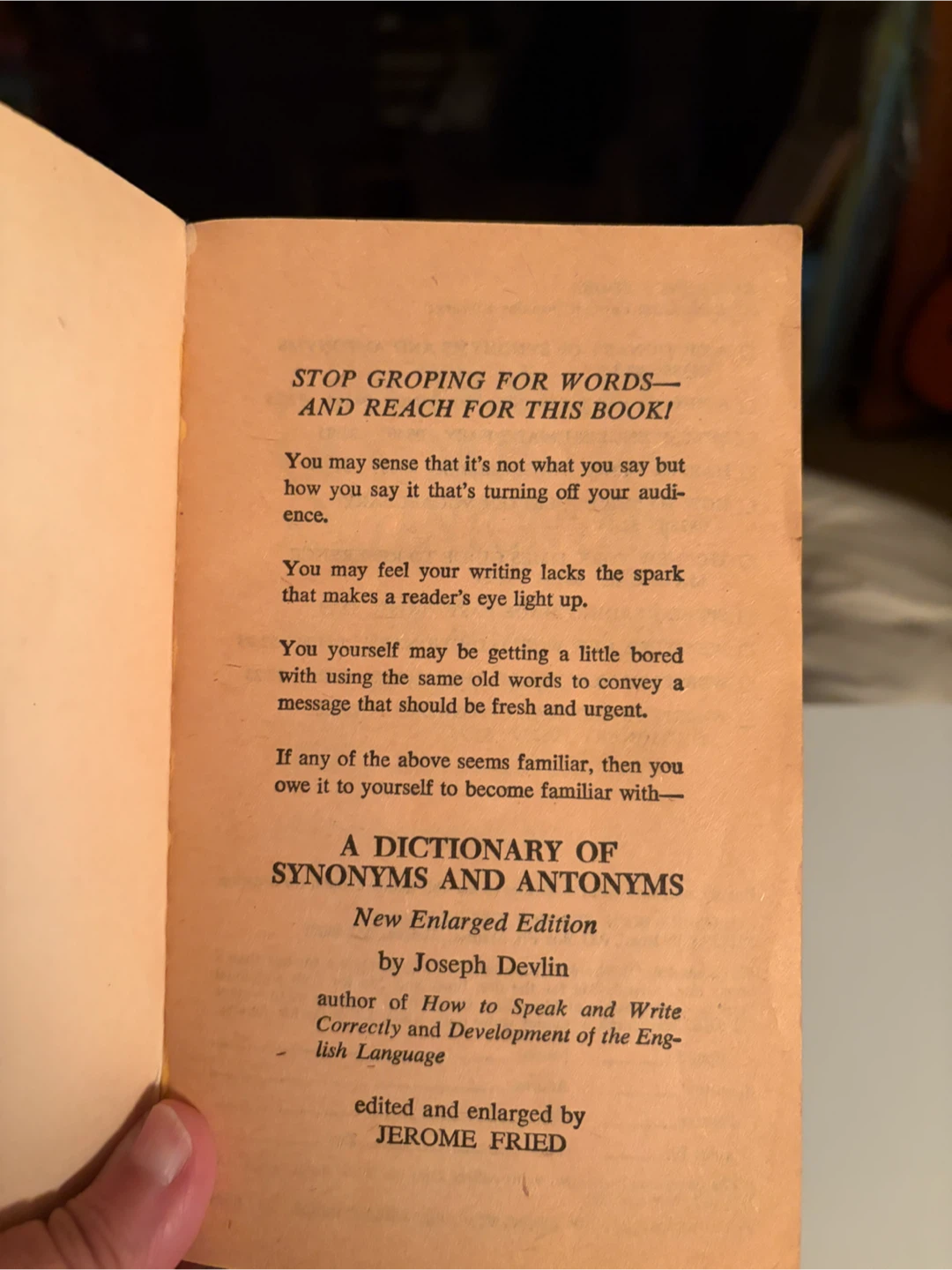 A Dictionary of Synonyms and Antonyms by Joseph Devlin - photo 2